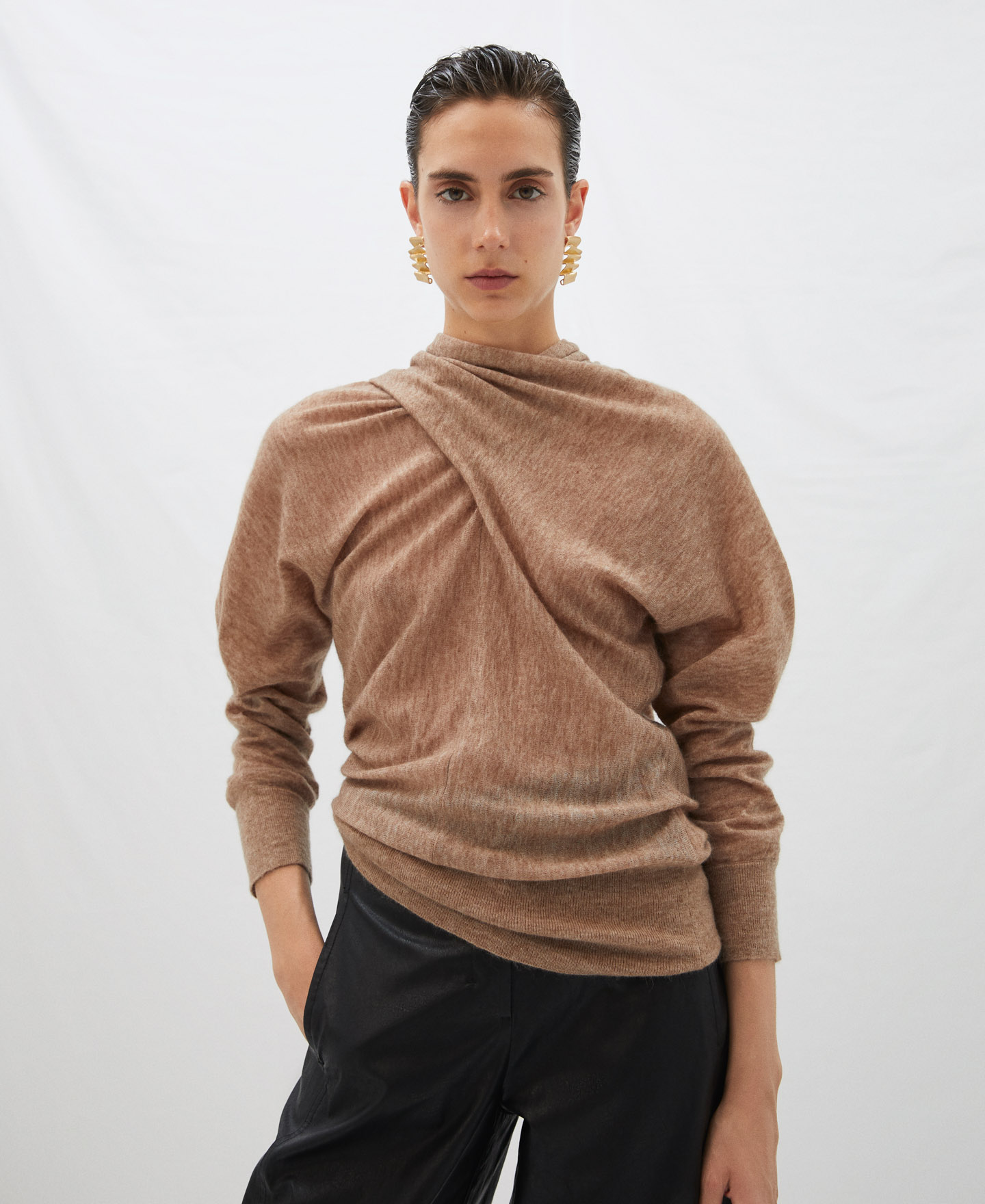 Jumper with mohair scarf image number 0