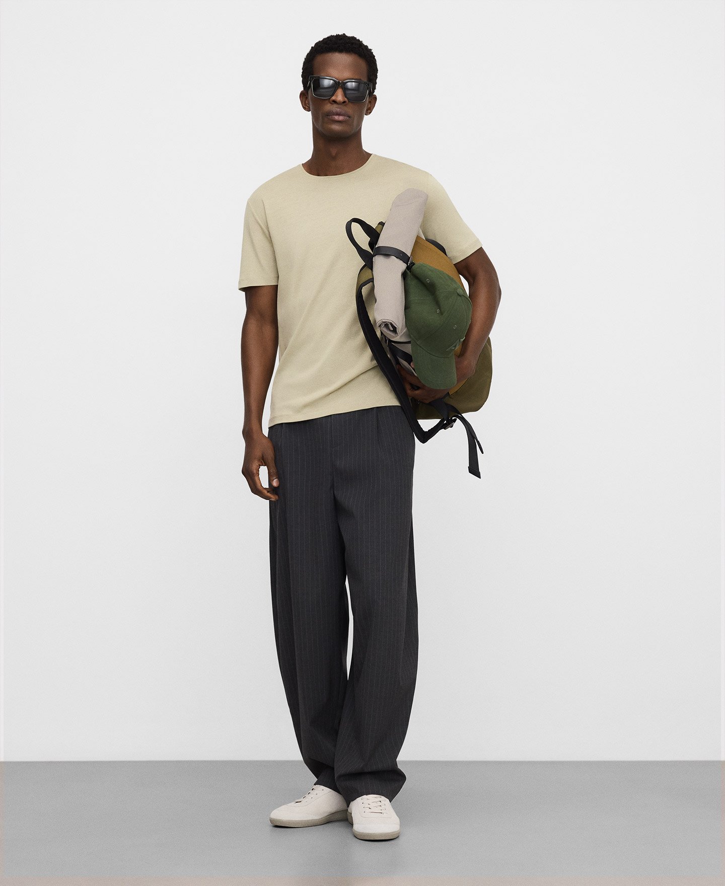 T-Shirt mit normaler Passform aus Lyocell und Baumwolle image number 1