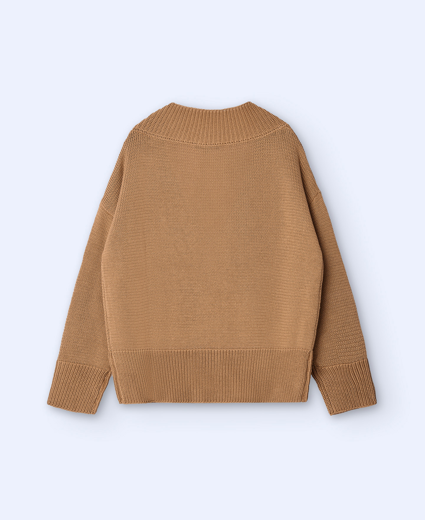 V-neckline knitted sweater image number 5