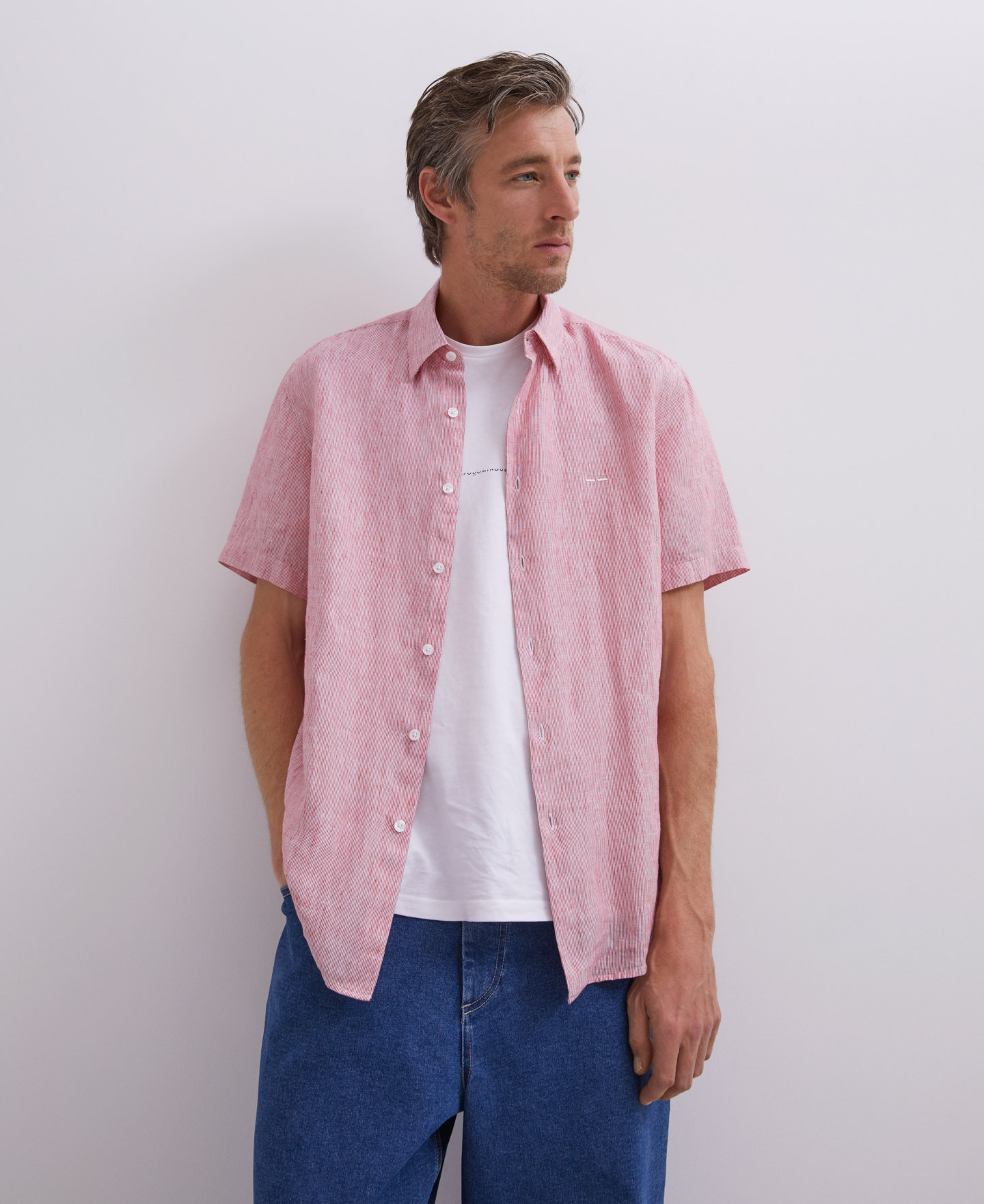 Linen printed shirt image number 1