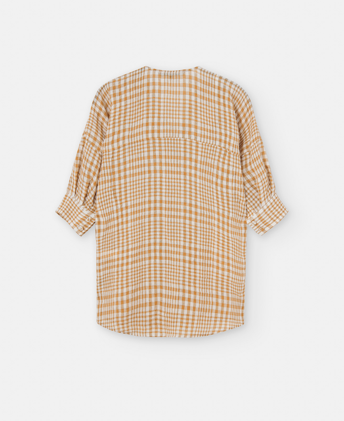 V-neck linen and cotton shirt image number 5