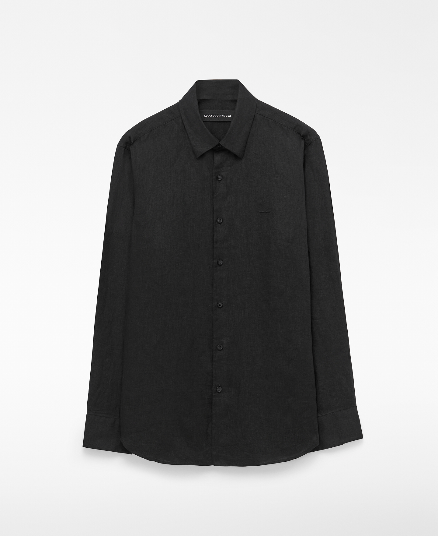 Linen regular fit spread collar shirt image number 4