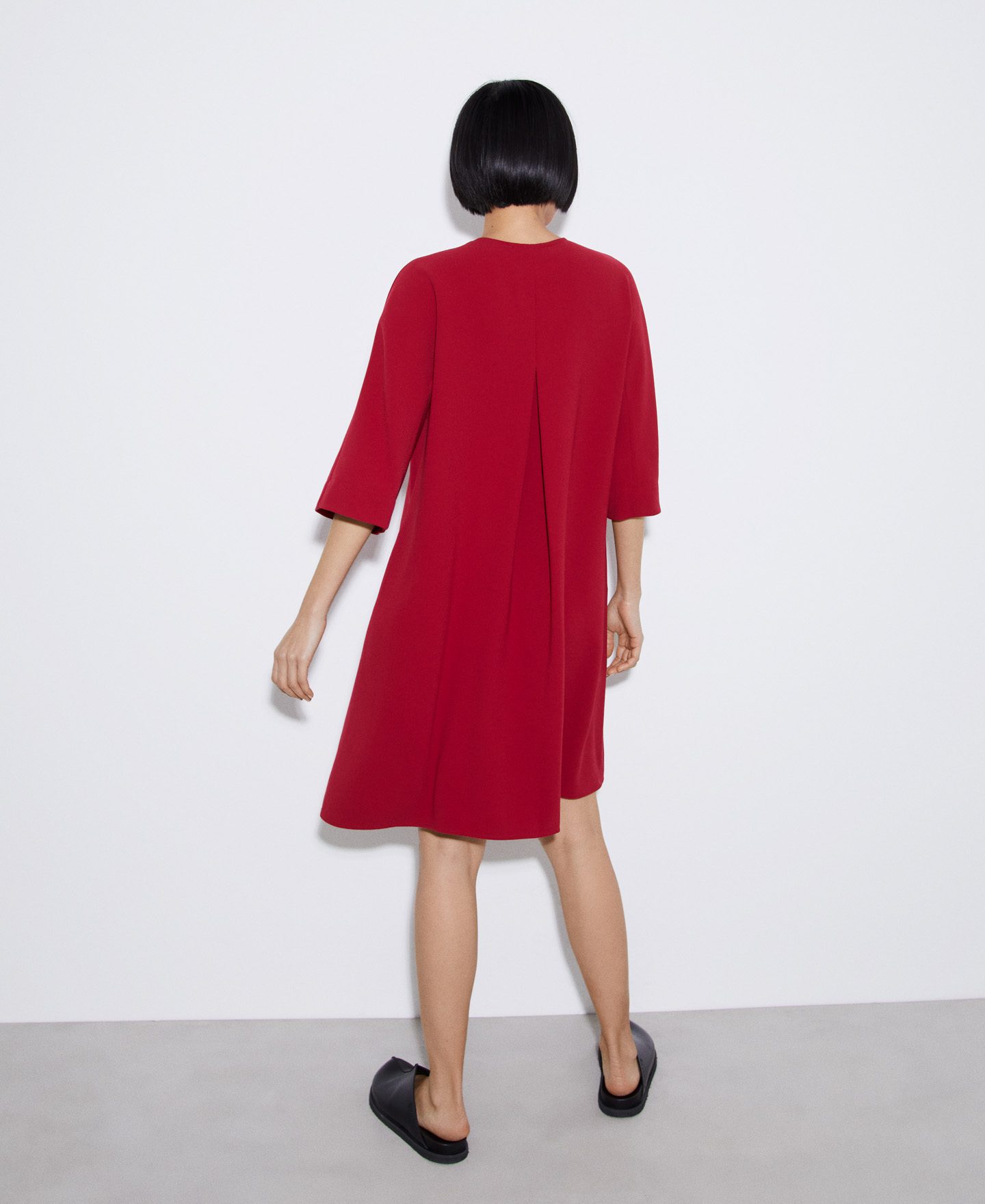 A-line dress in recycled polyester image number 2