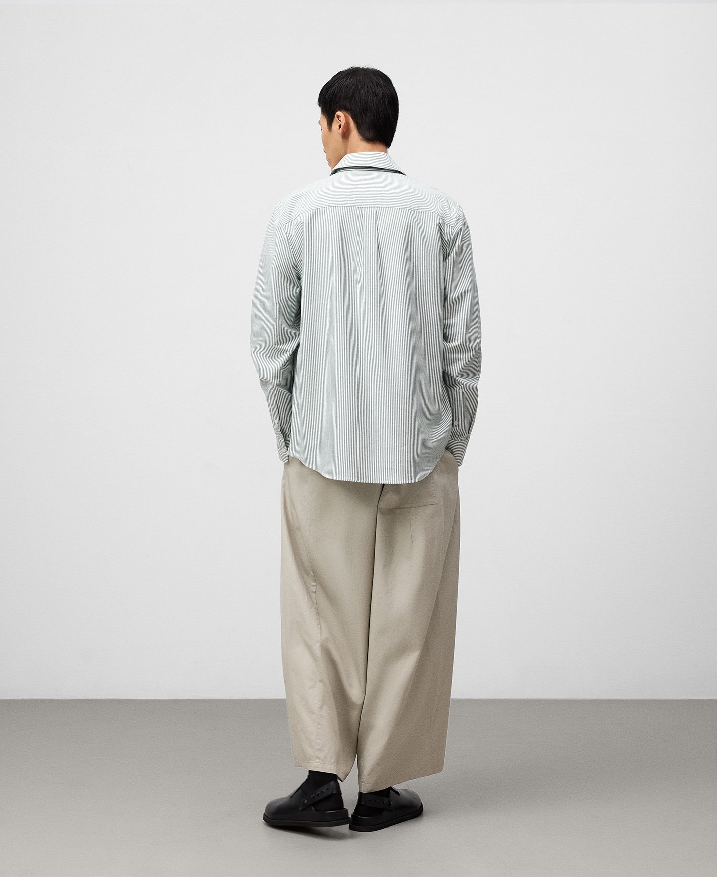 Camisa regular fit rayas algodón hombre image number 2