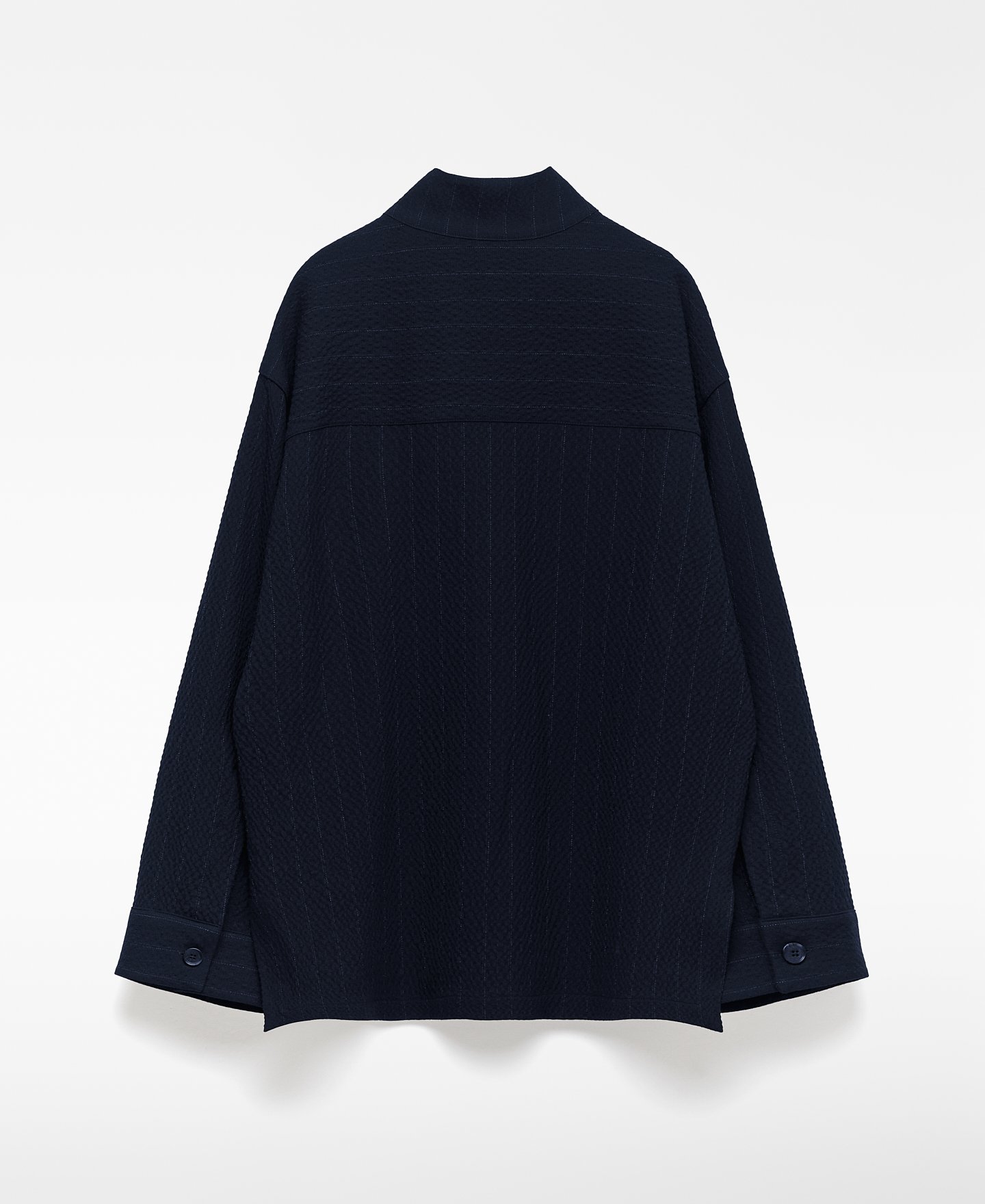 Sobrecamisa boxy fit rayas mujer image number 1