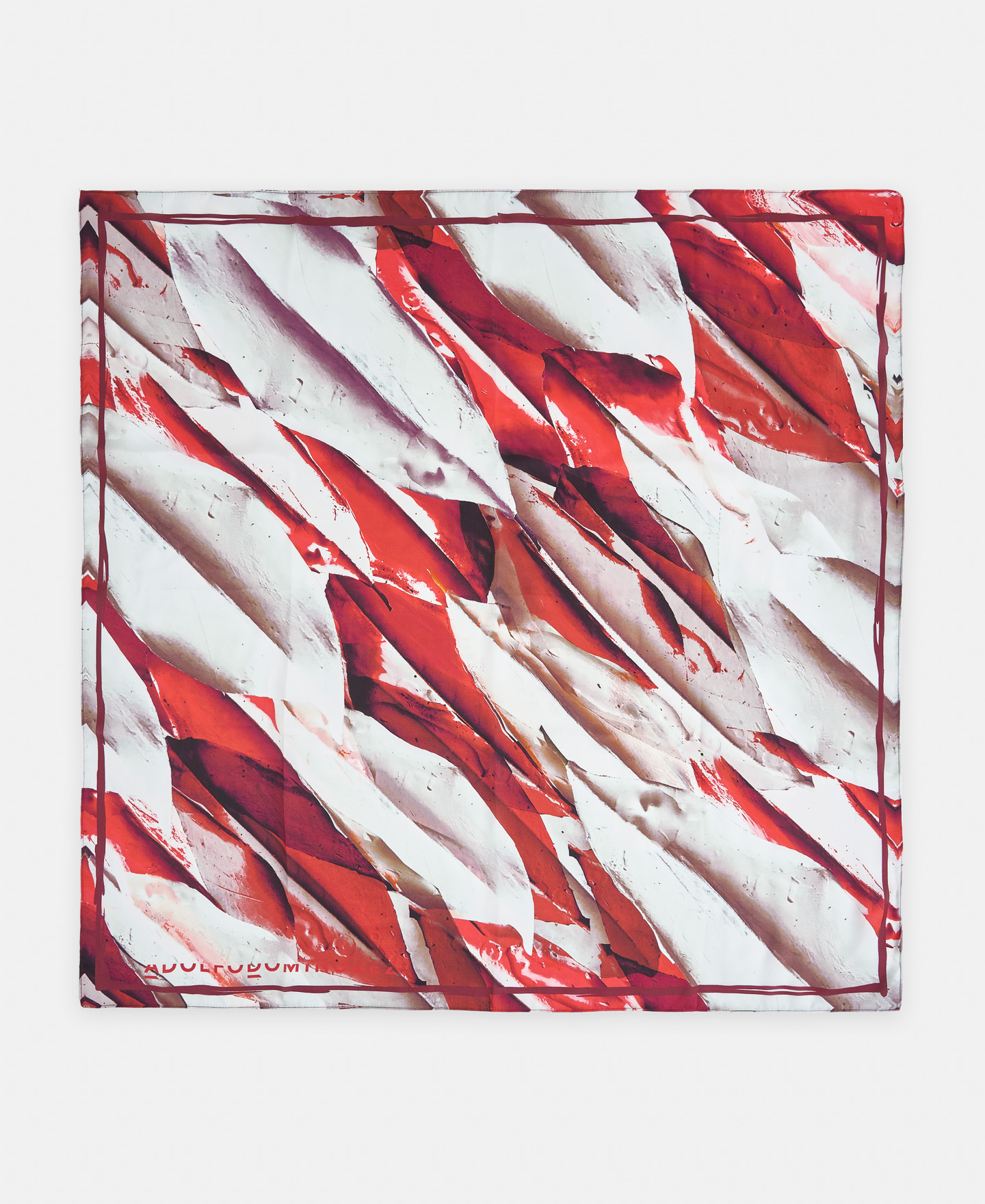 Square scarf with overlapping leaves image number 0
