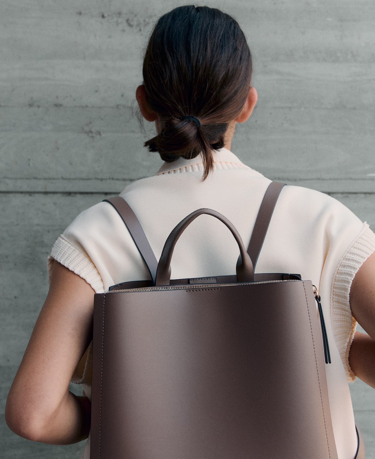 Mica leather backpack image number 6