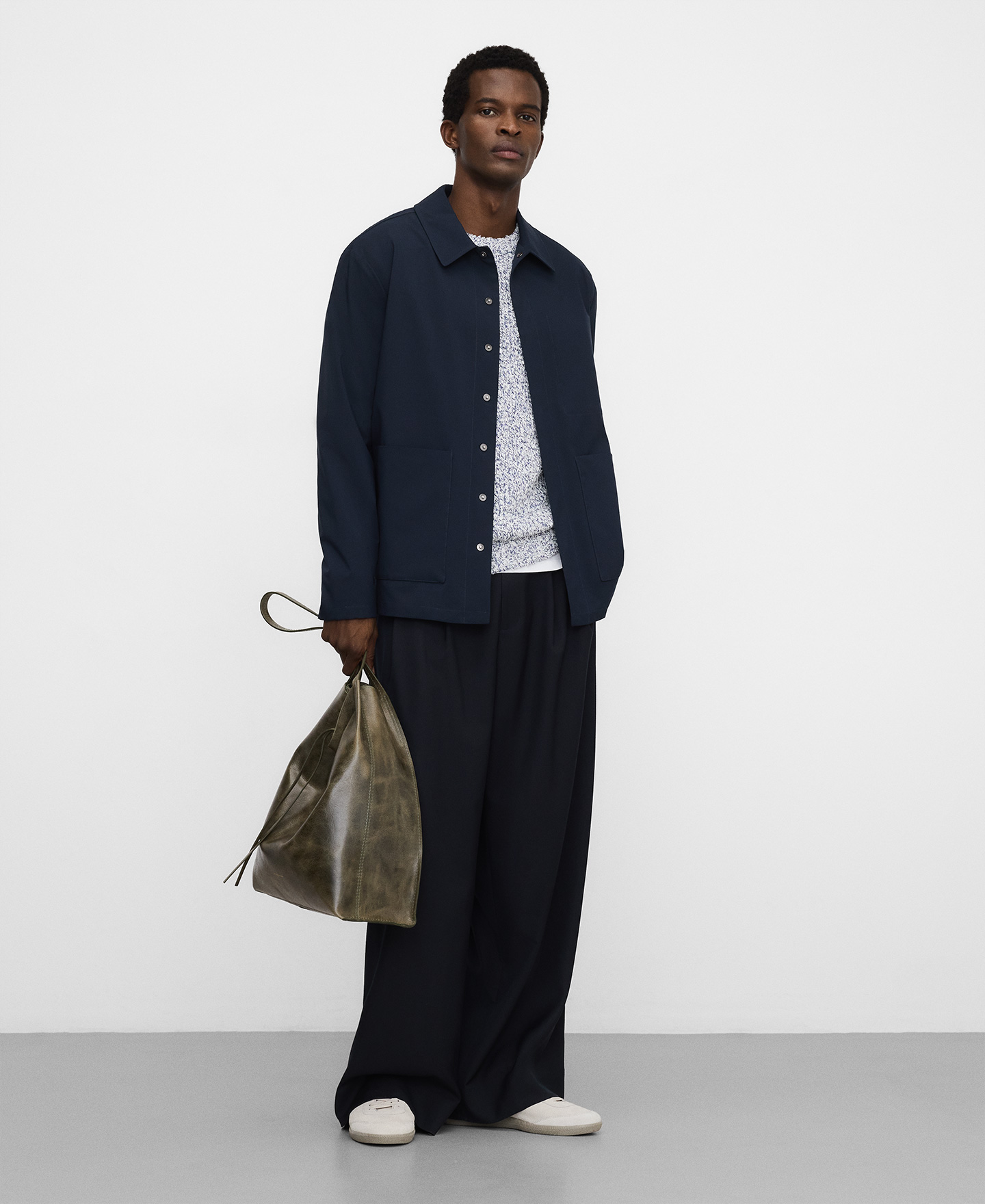 Lapel collar technical jacket image number 1