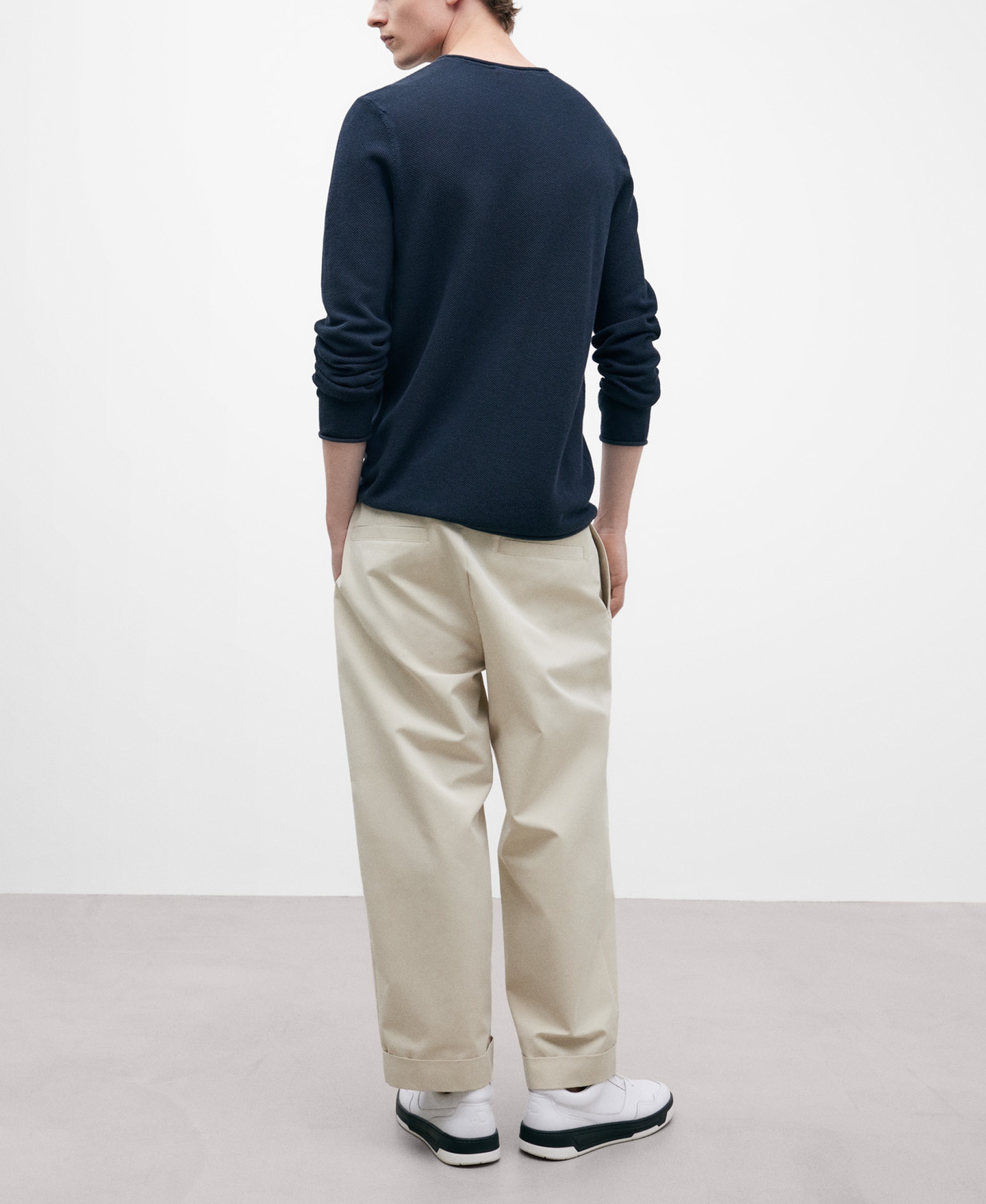 Camiseta azul marino de manga larga image number 2