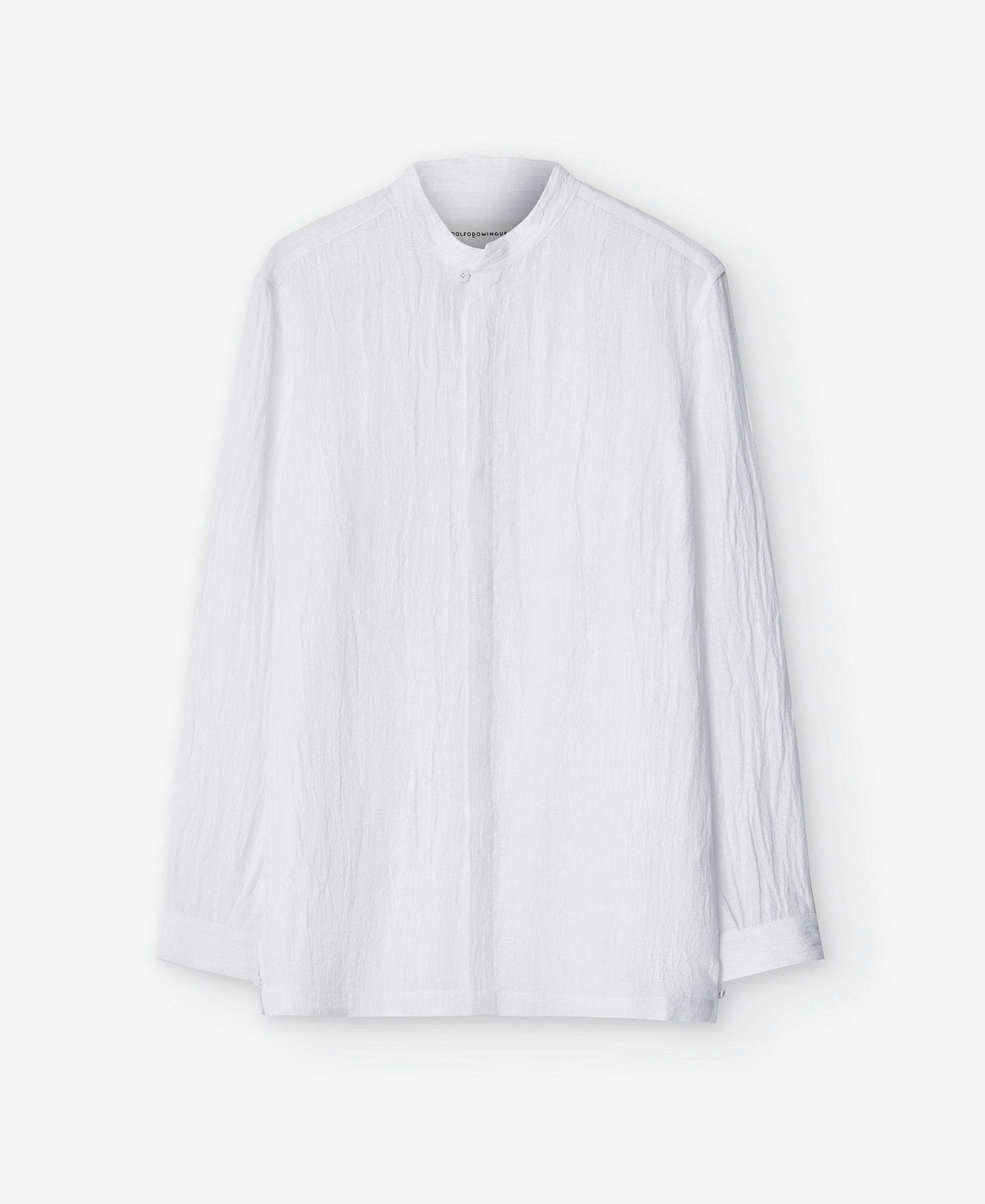 European linen wrinkled texture shirt image number 4