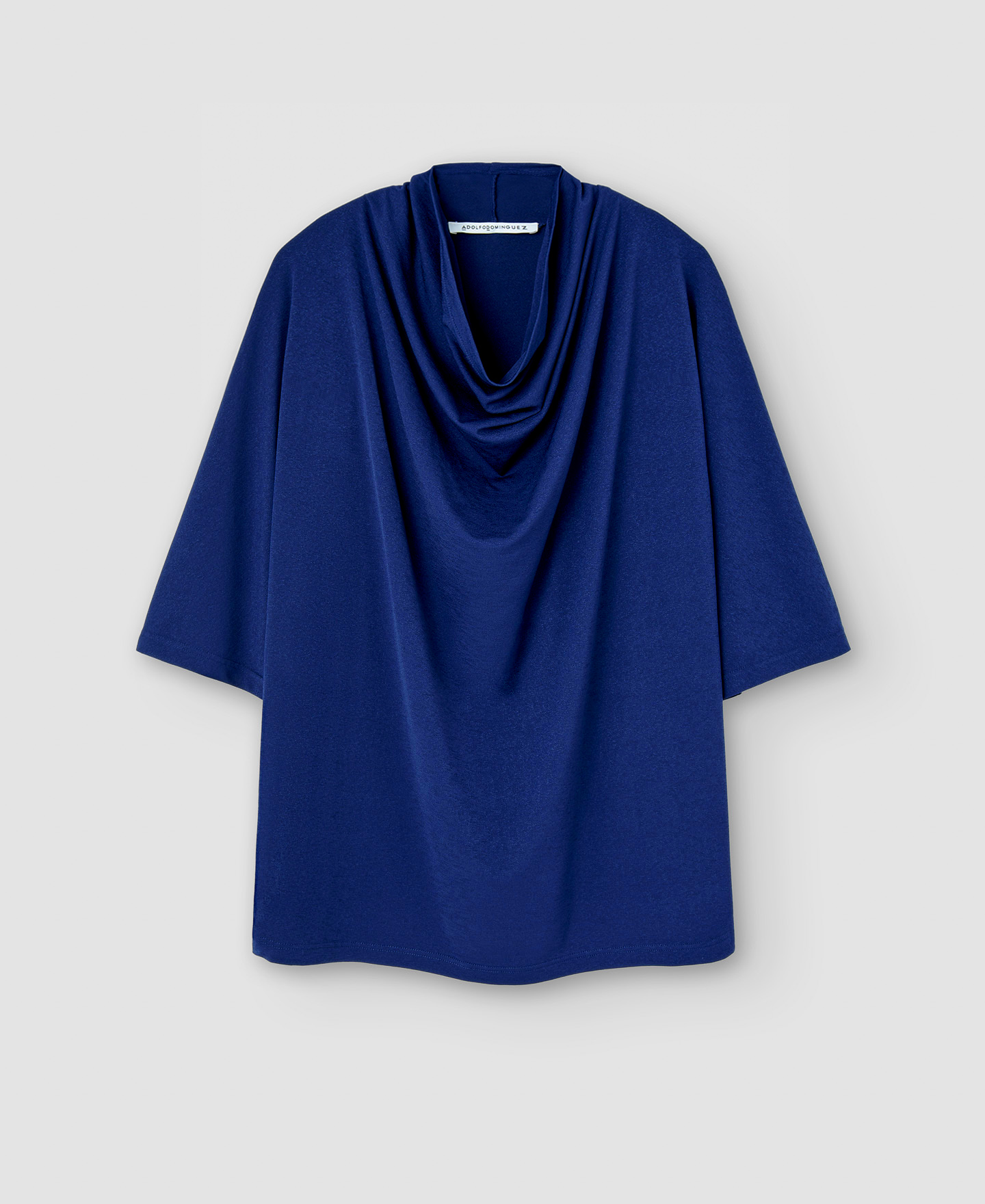 Fluid blouse draped neckline image number 4