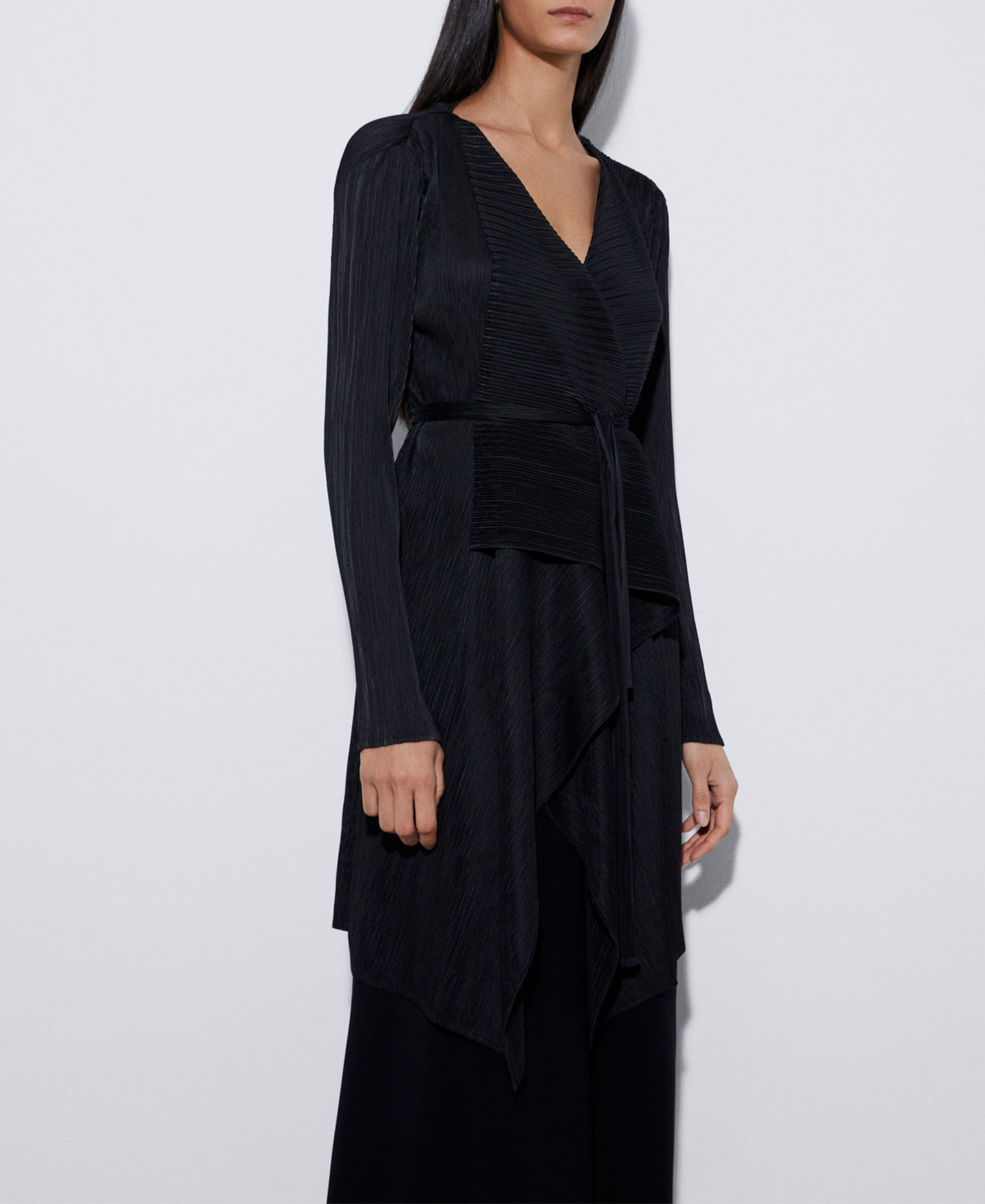 Asymmetric crinkle jacket image number 0