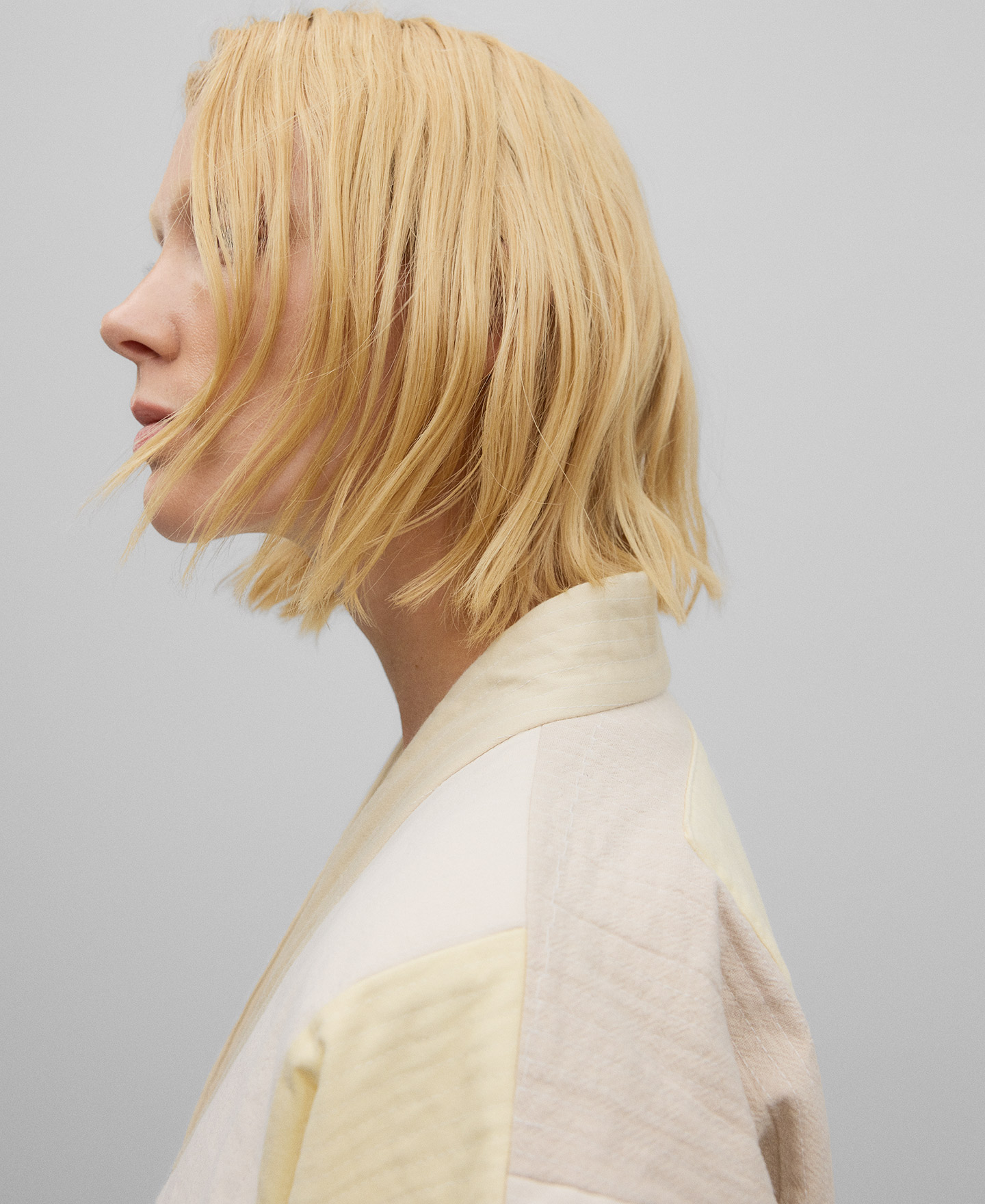 Cotton patchwork jacket woman image number 3