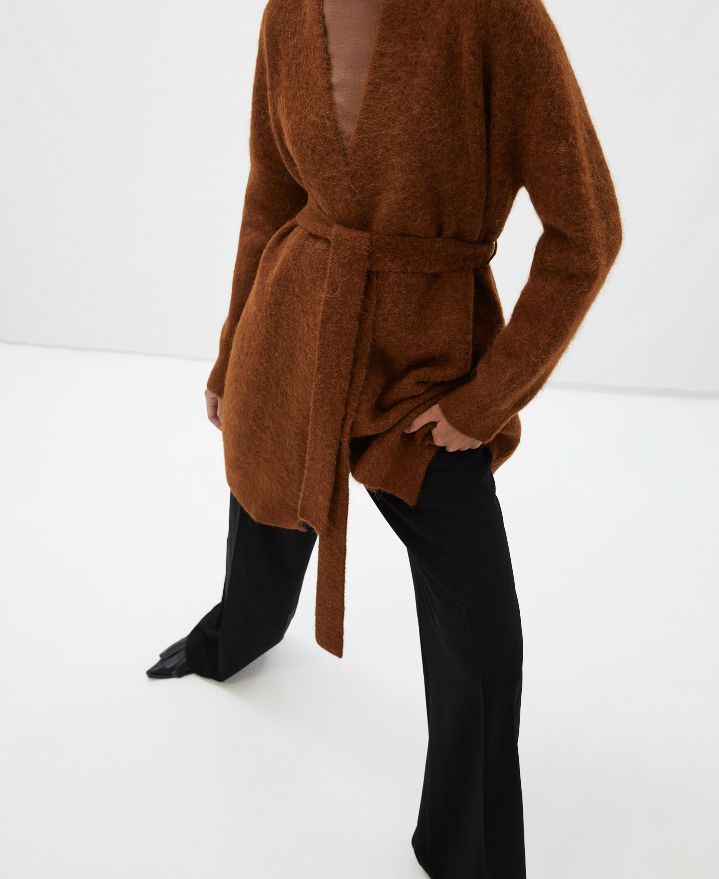 Long jacket without buttons image number 3