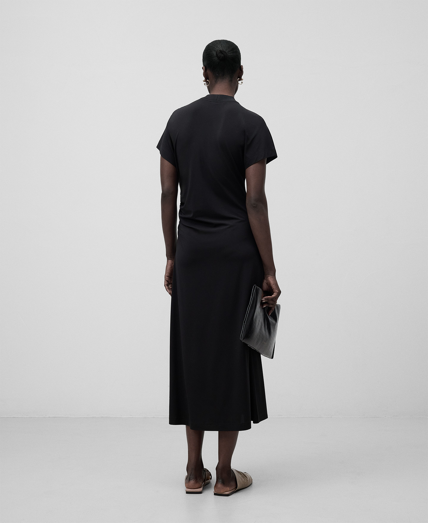 Draped maxi dress woman image number 2