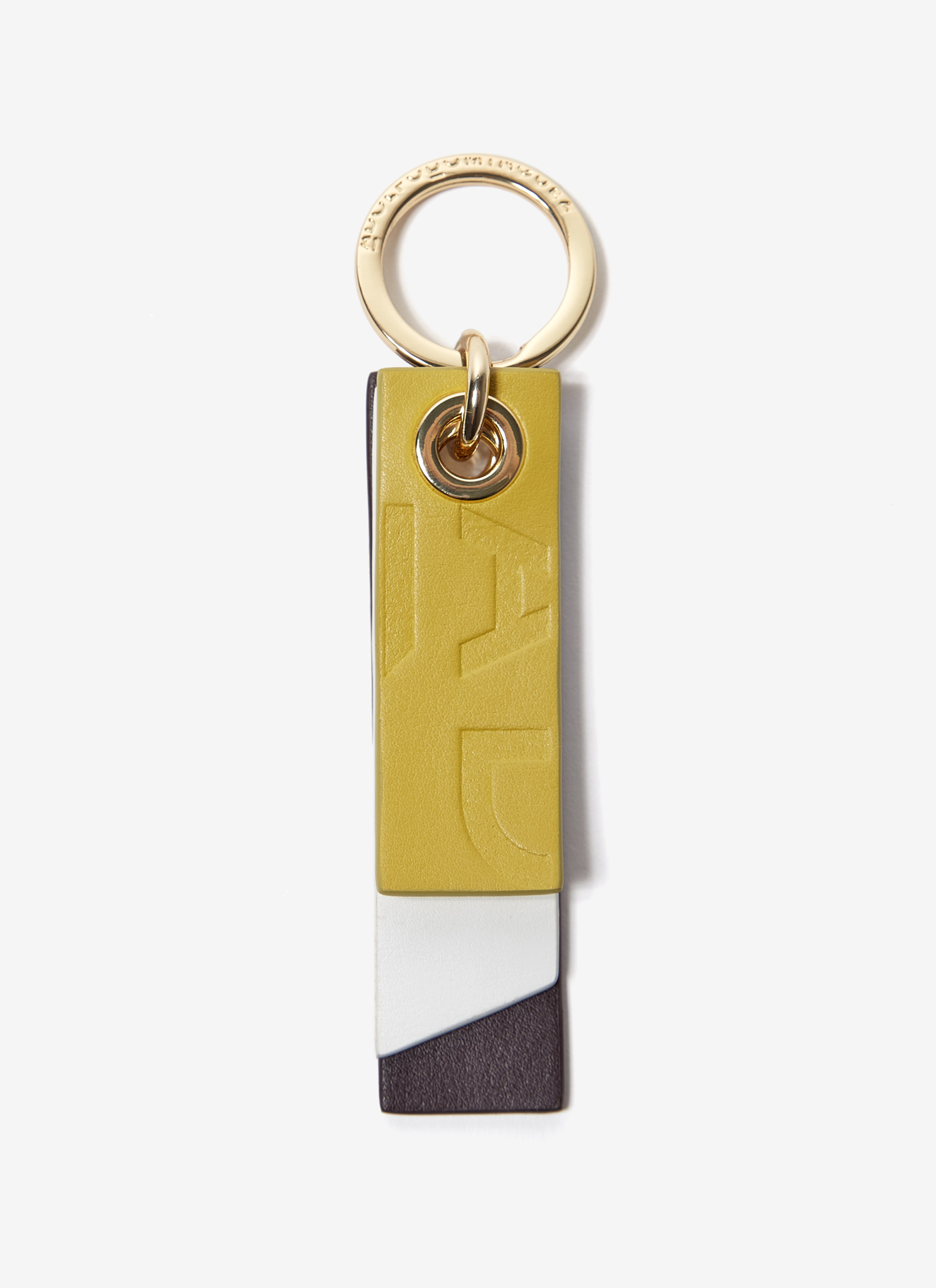 Tricolour leather keyring image number 1