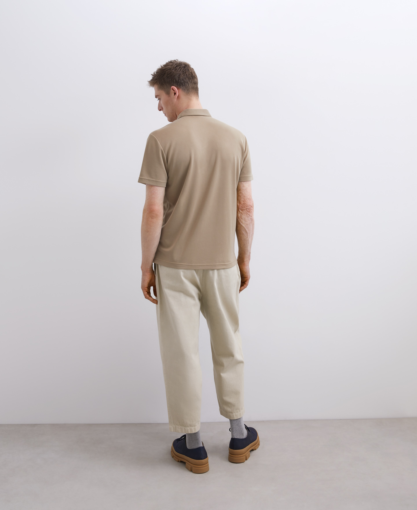 Modal button-down polo shirt image number 2