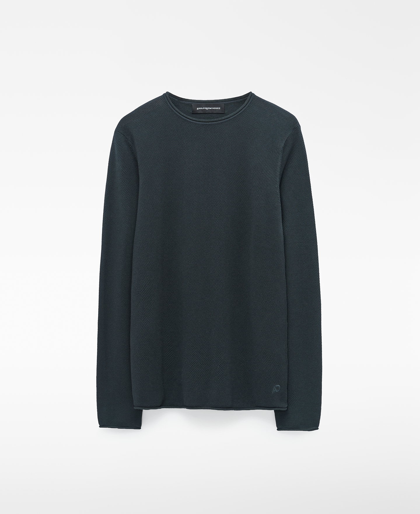 Rolled neck piqu&eacute; sweater image number 4