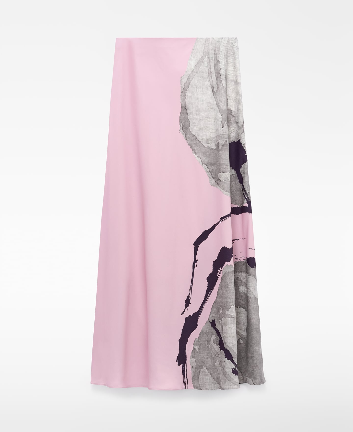Printed satin skirt image number 5
