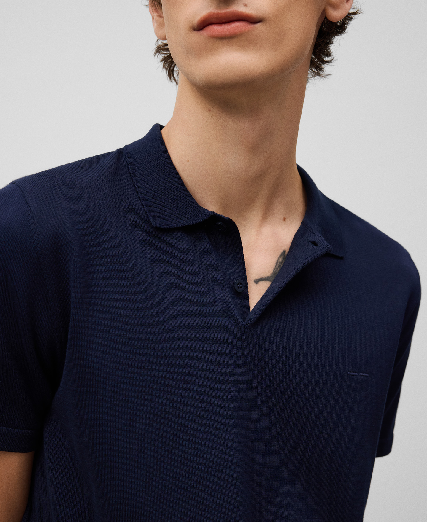 Cotton short sleeve polo shirt man image number 3