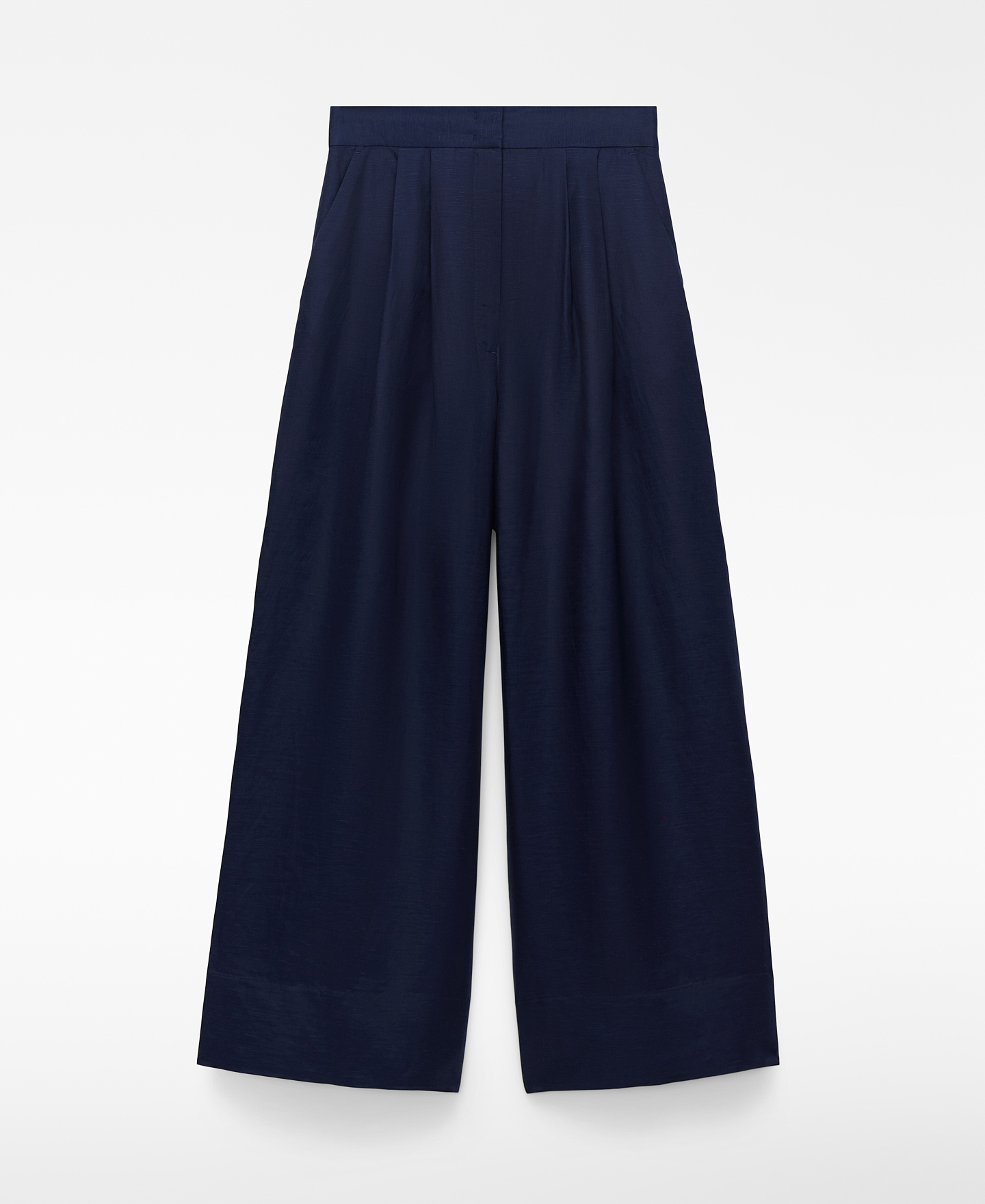 Double-pleat wide-leg trousers image number 4