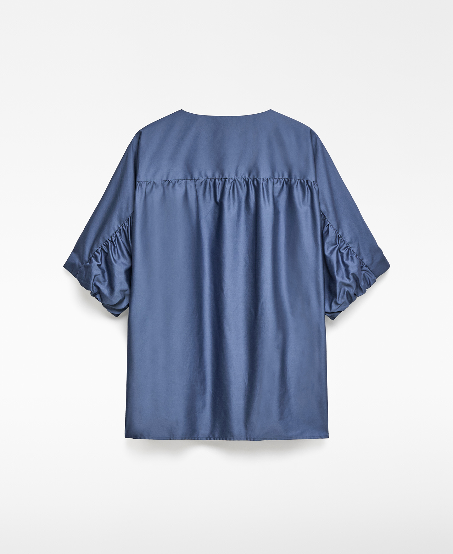 Camisa fruncida algodón mujer image number 5