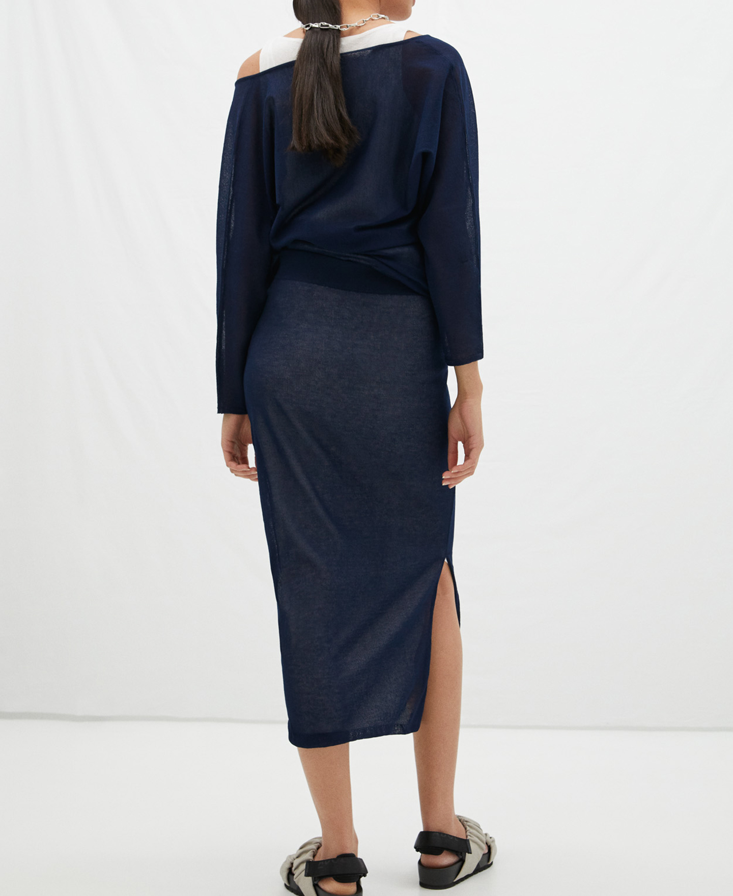 Viscose ribbed skirt image number 2