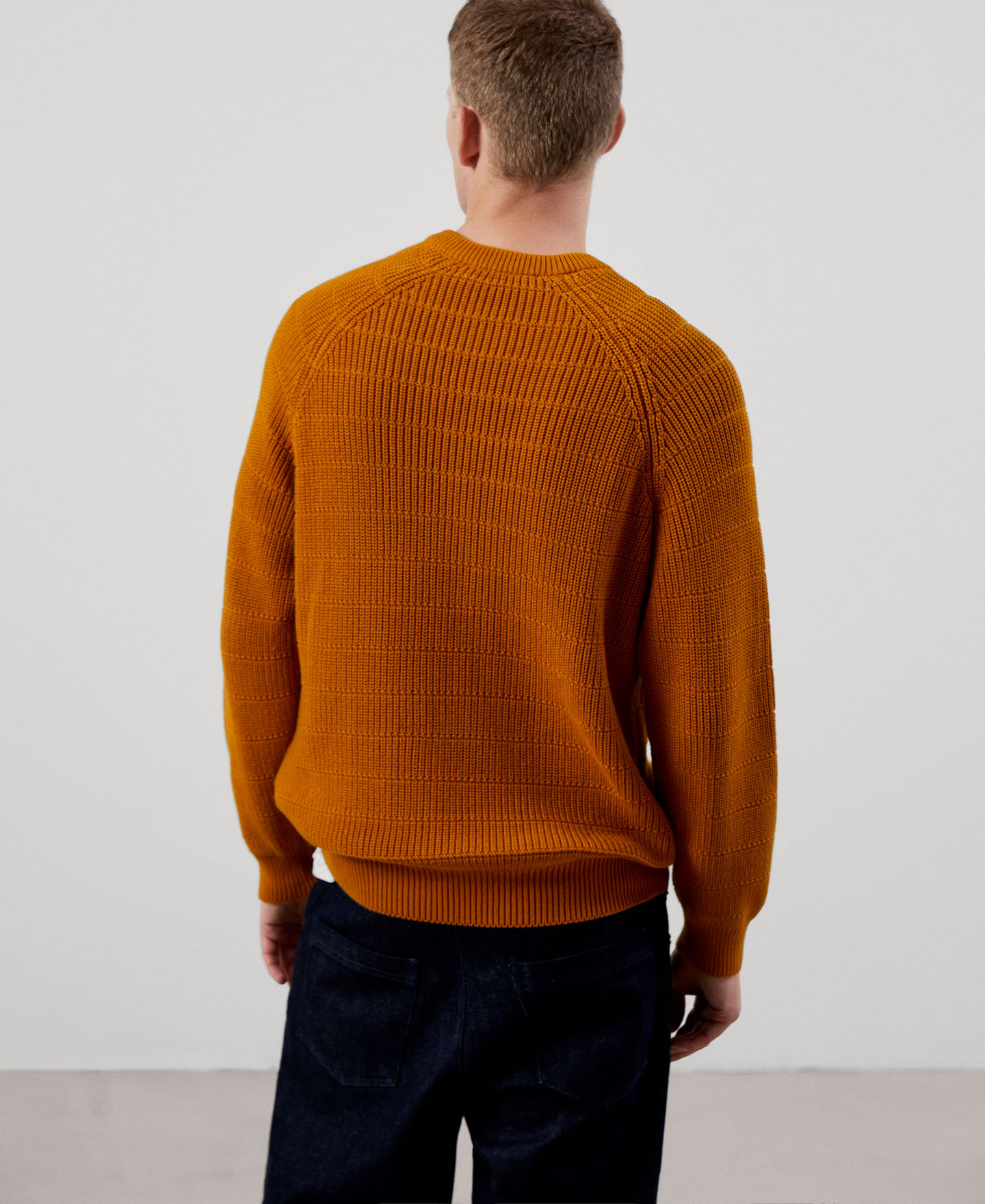 Crew neck organic cotton sweater image number 2