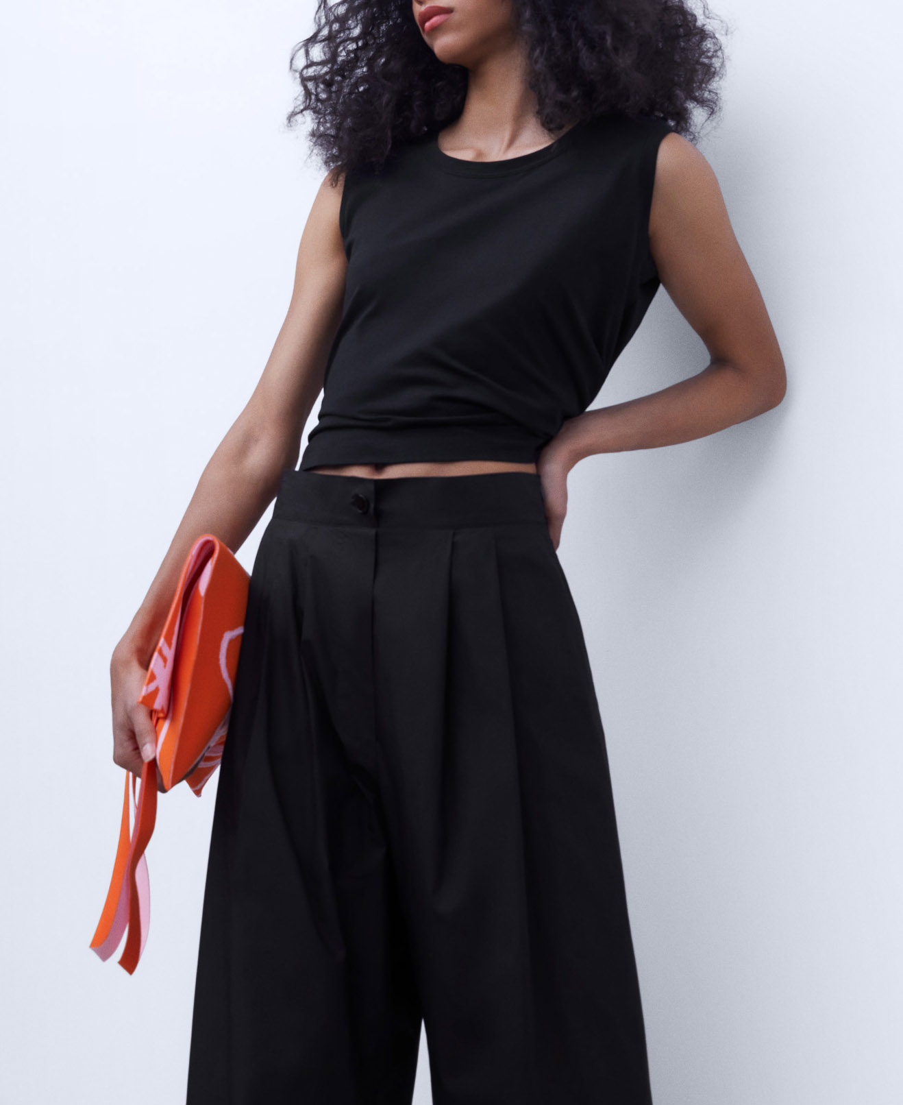 Cotton wide trousers image number 3