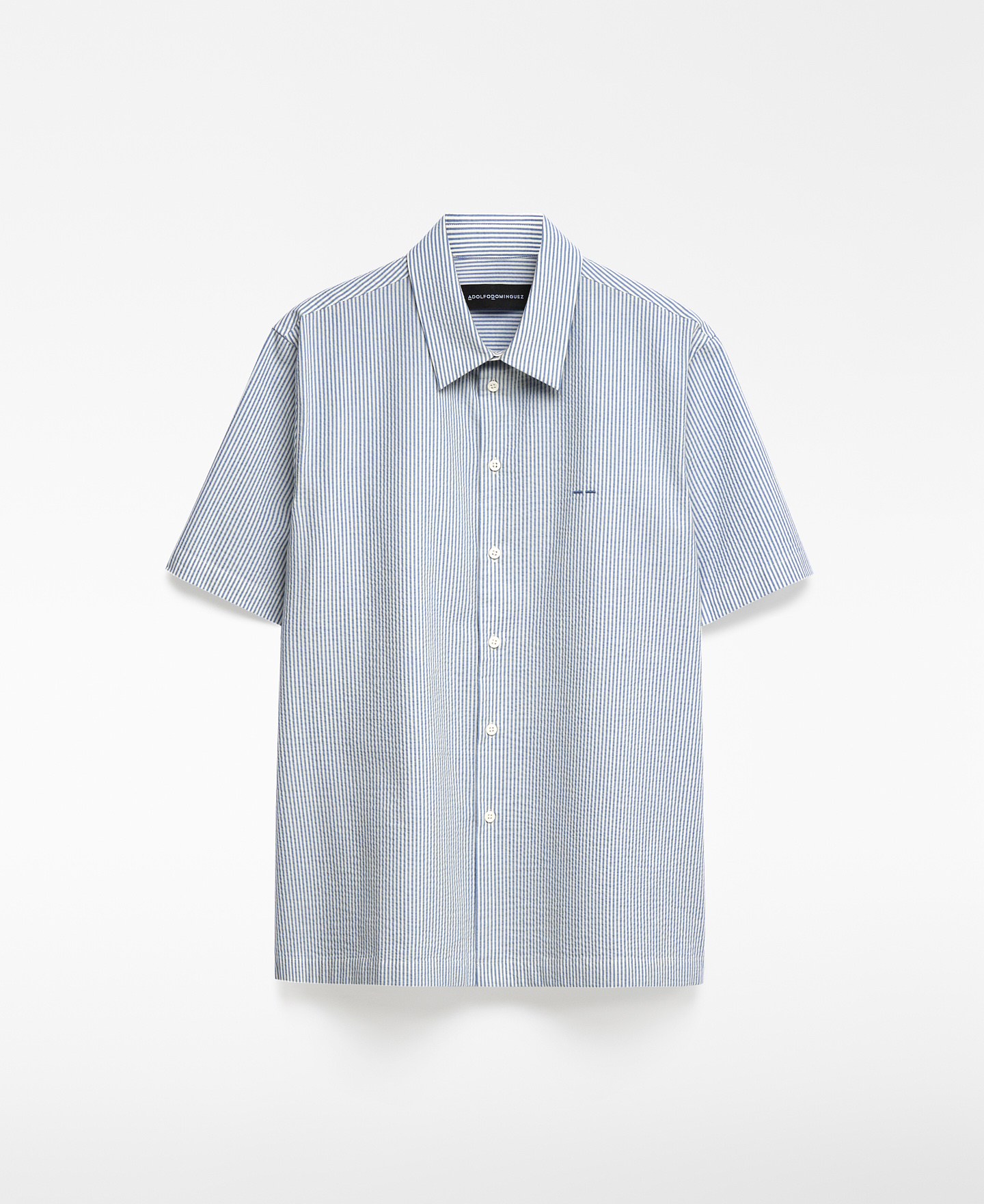 Camisa rayas seersucker algodón hombre image number 4
