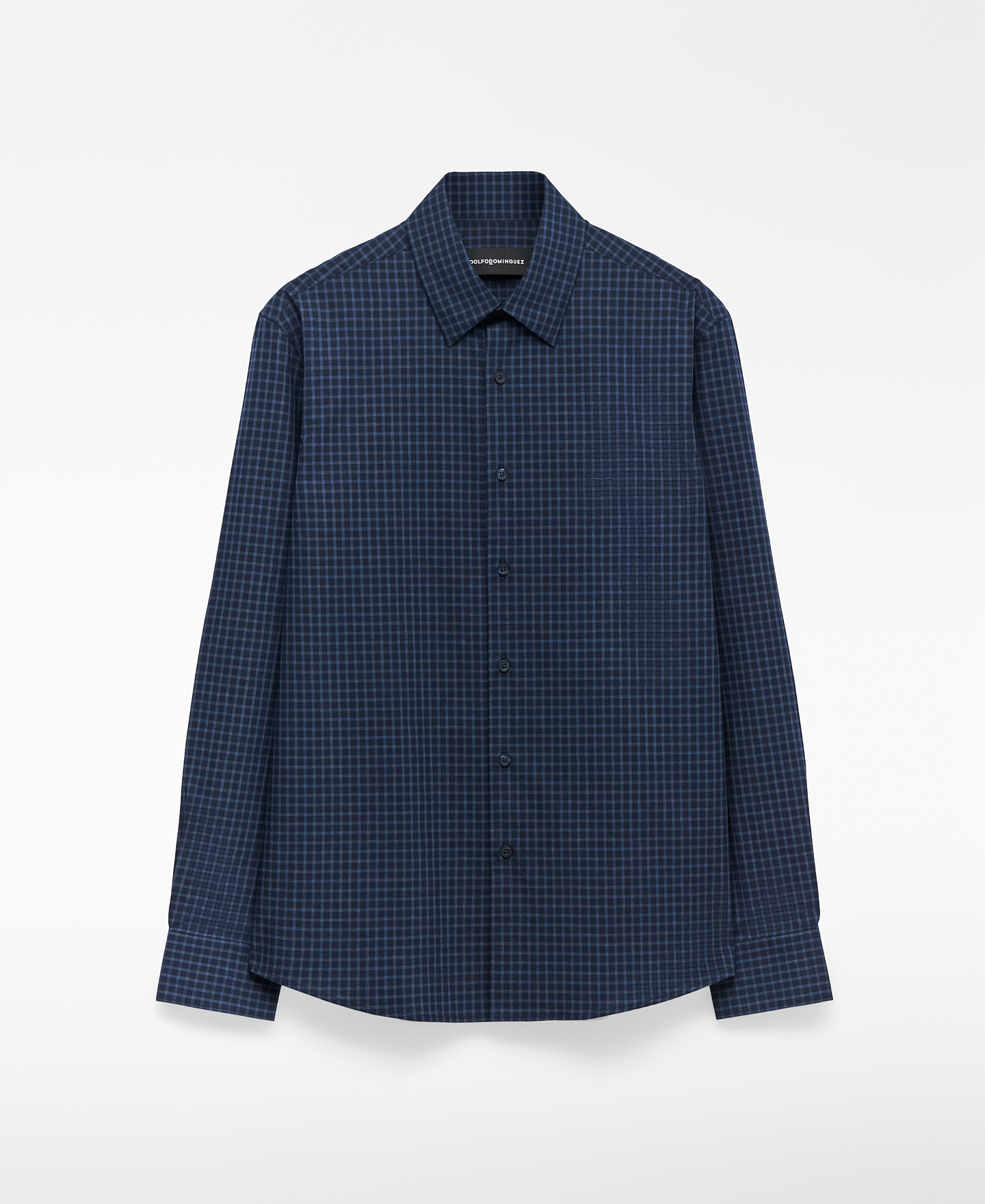 Regular fit blue checkered shirt image number 4