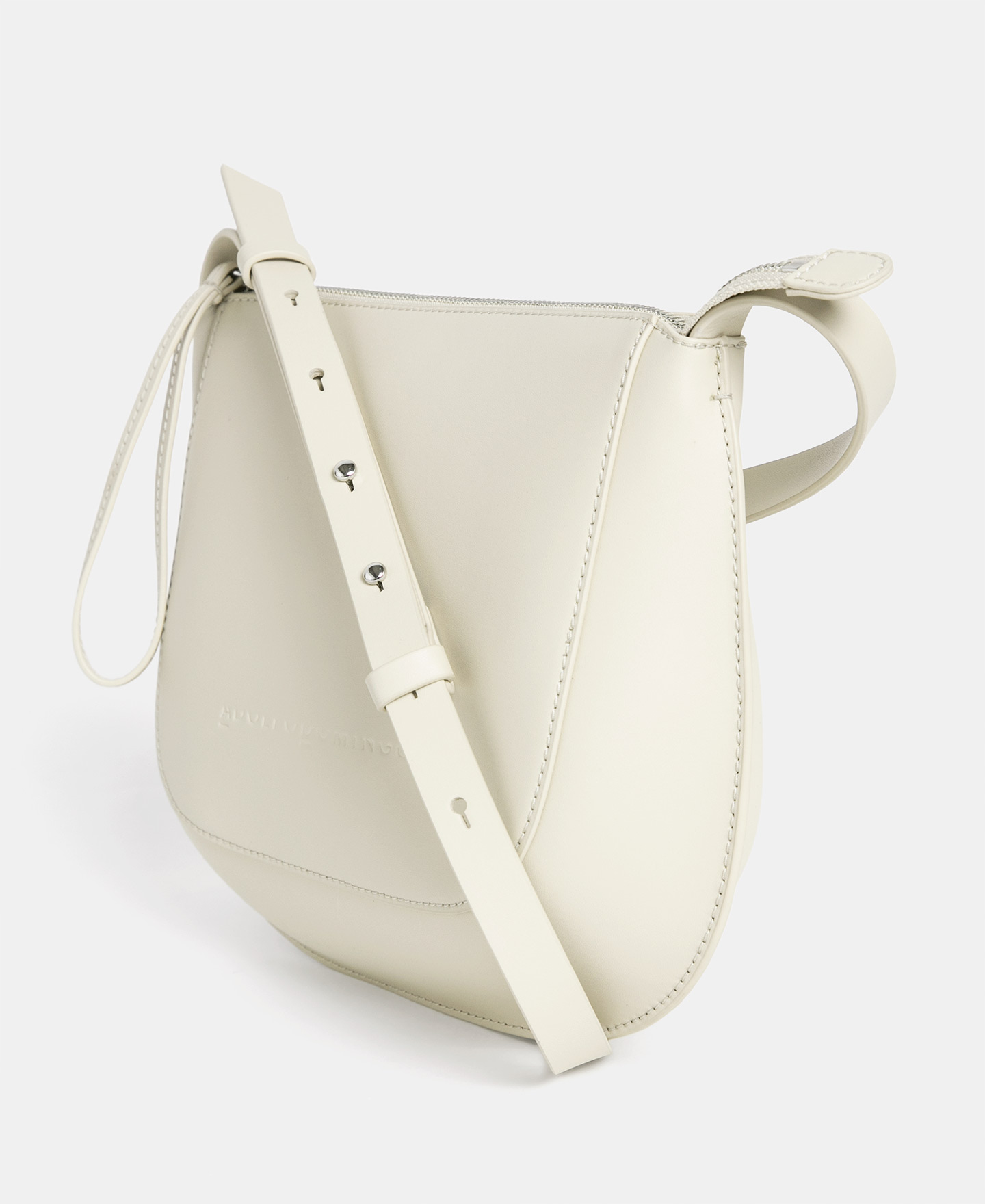 Flat shoulder strap in leather image number 1