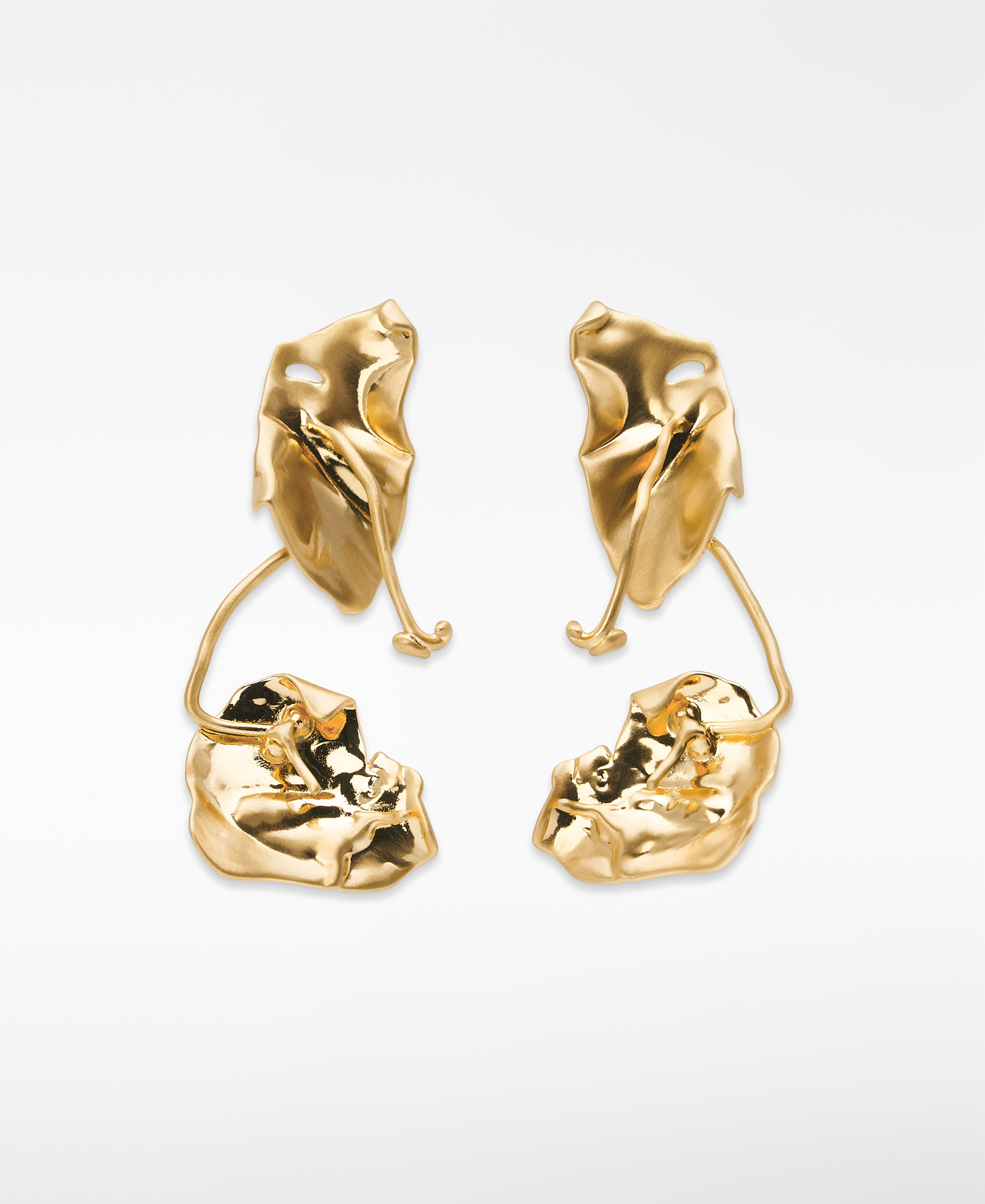Boucles d&rsquo;oreilles m&eacute;talliques fleur image number 0