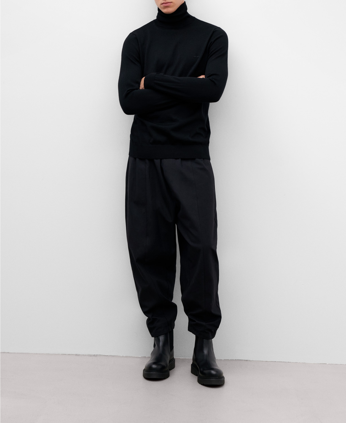 Merino wool turtleneck sweater for men image number 1