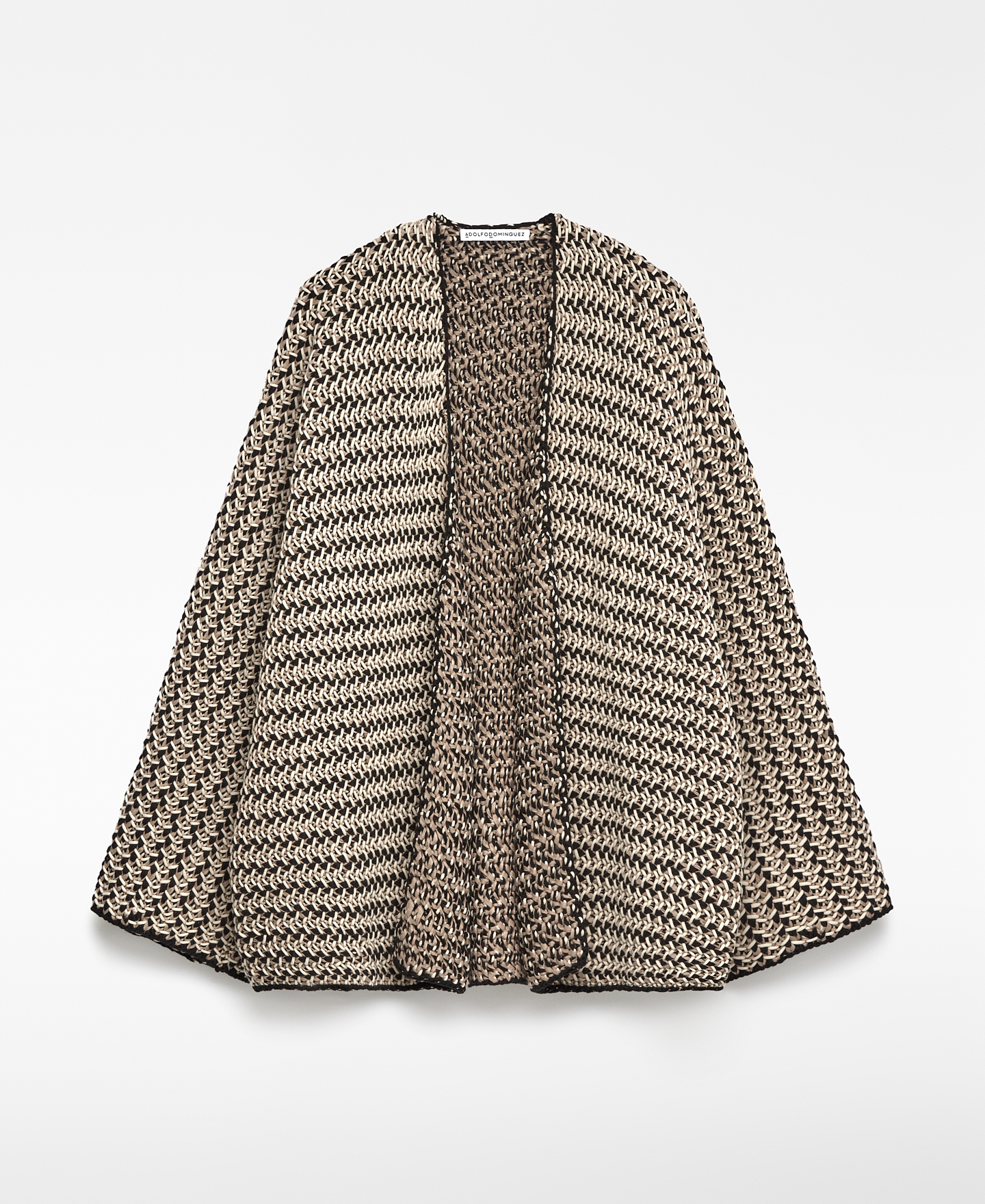 Jacquard knit kimono jacket woman image number 4