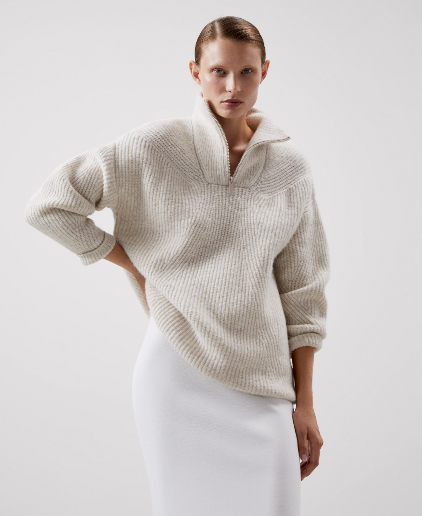 Wool knitted turtleneck sweater image number 0