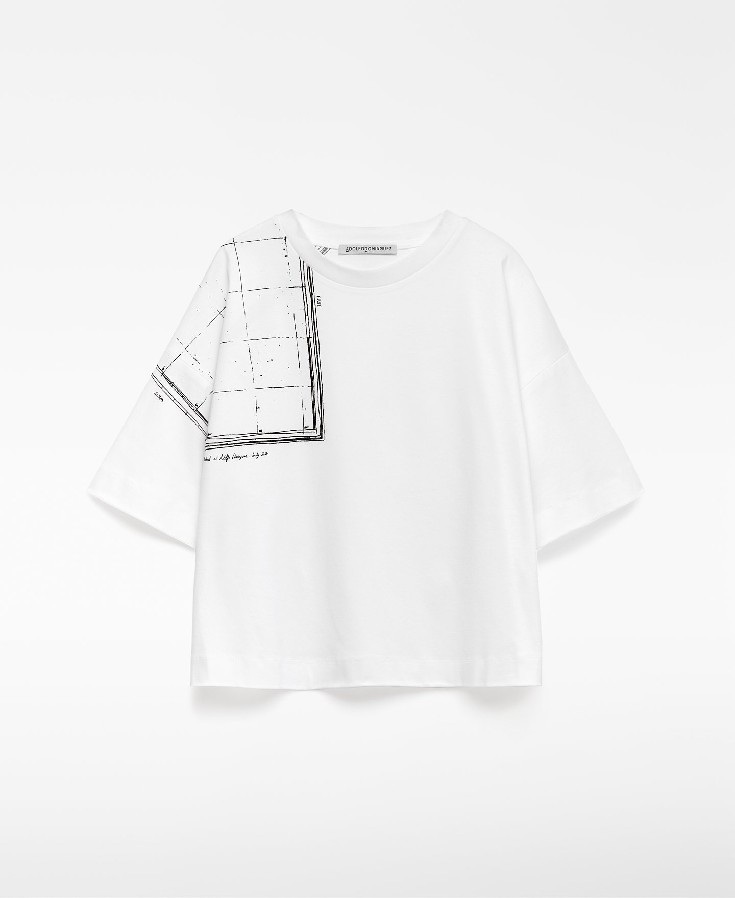 Damenshirt mit kartografischem Print Baumwolle image number 4