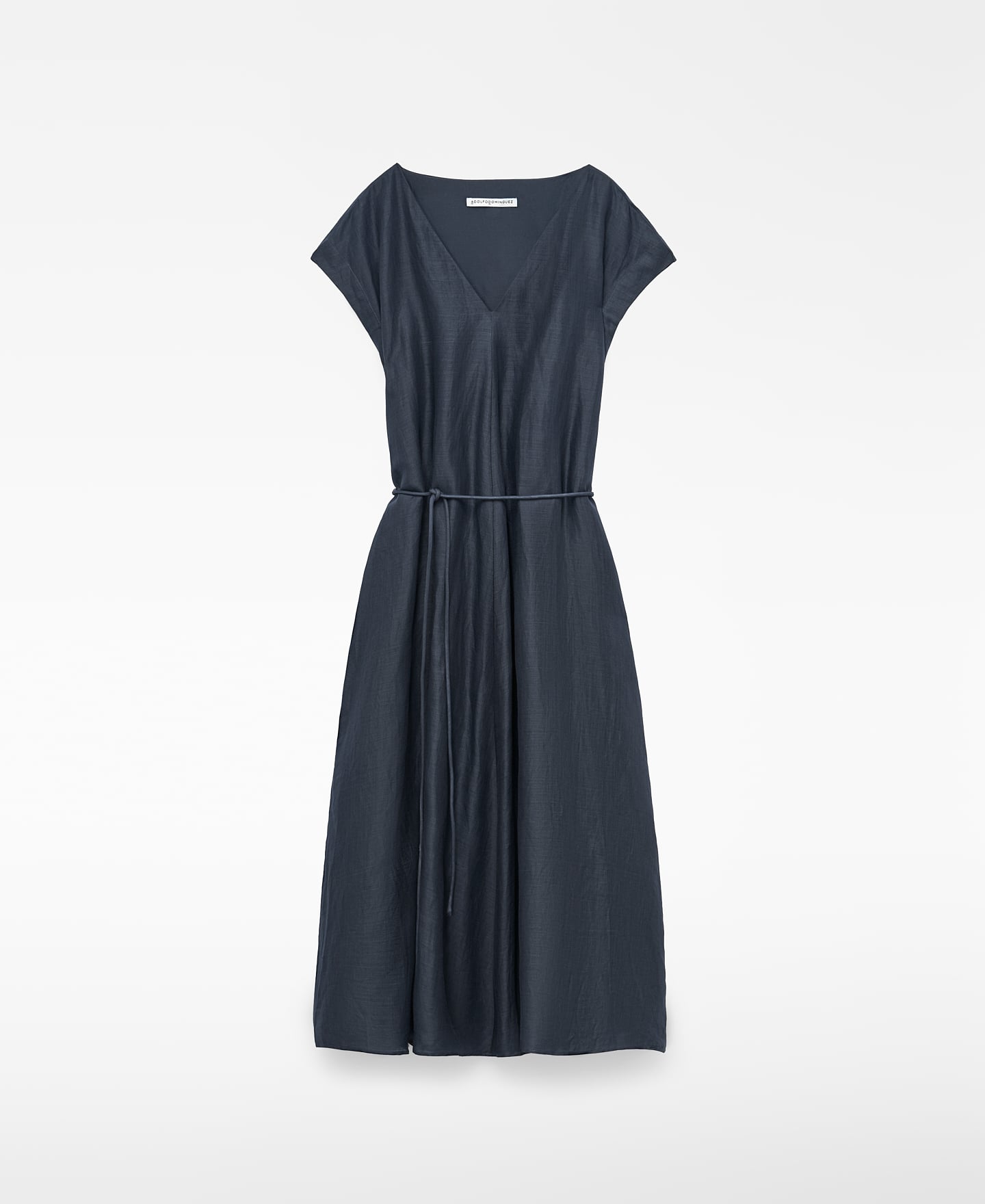 Vestido midi evas&eacute; ramio image number 0