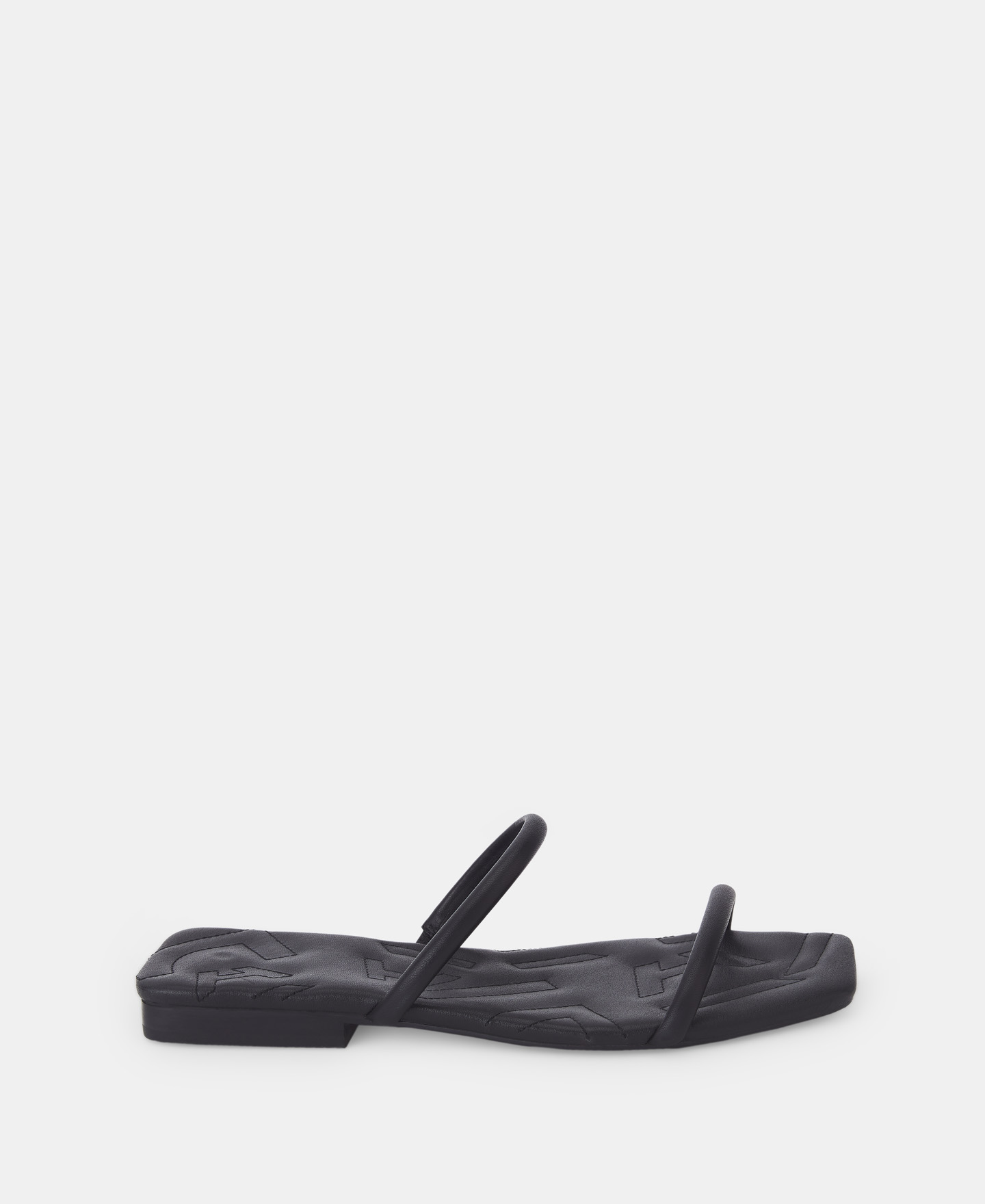 Black padded sandals image number 0