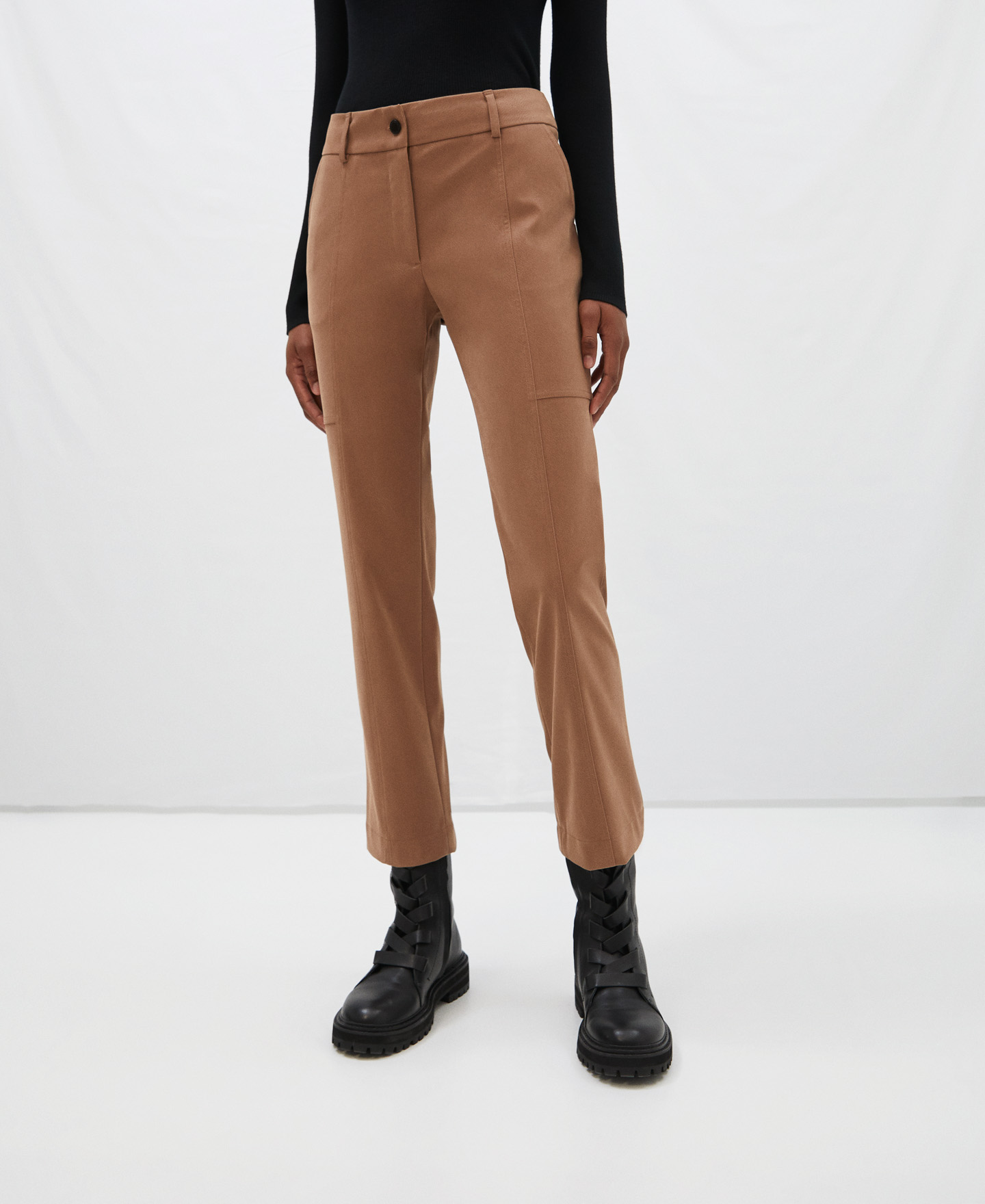 Structured high-waisted trousers image number 0