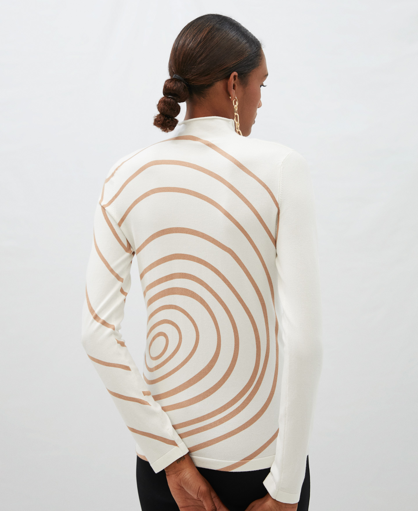 Jersey espiral en viscosa y nylon image number 2