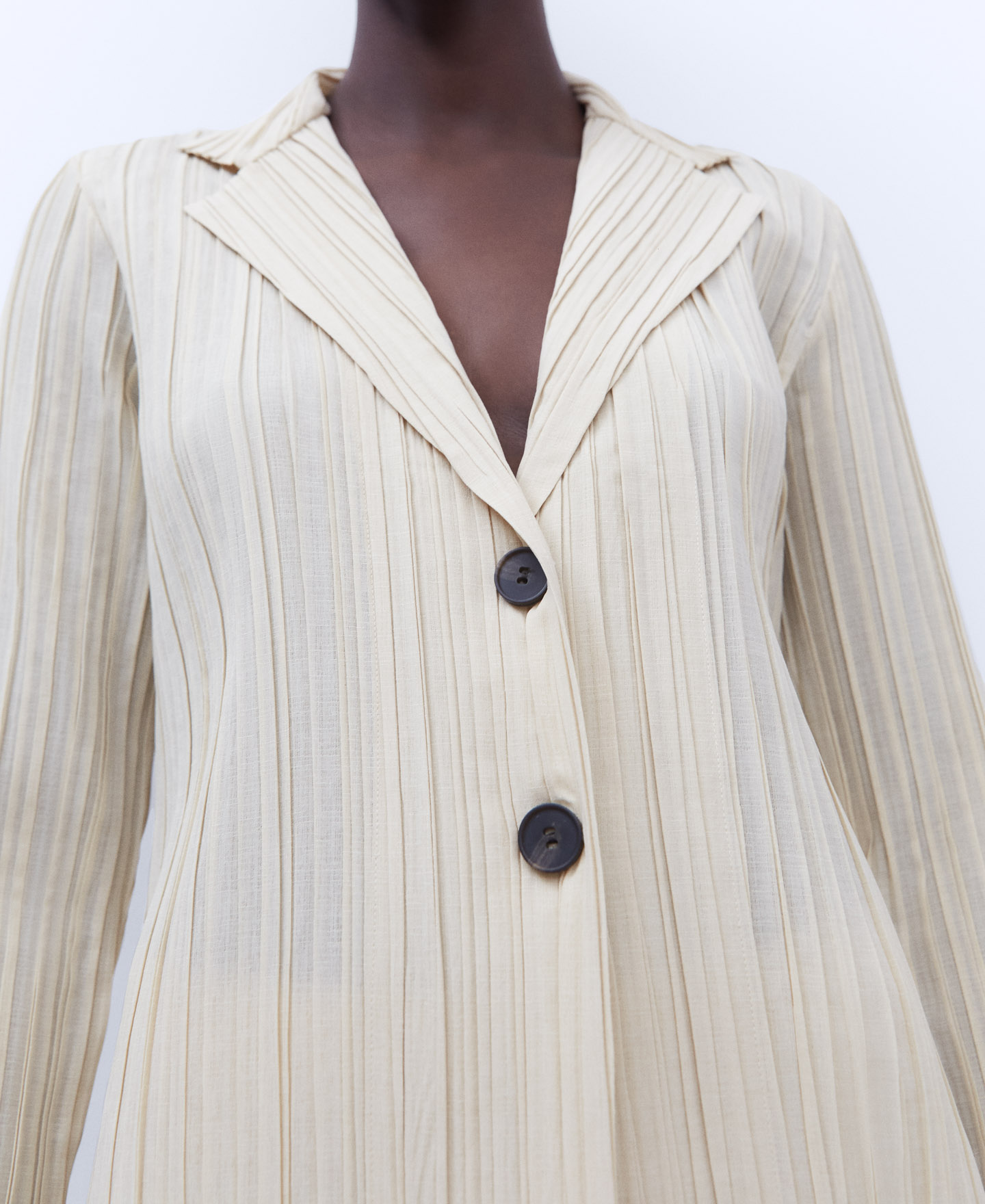 Two button crinkle blazer image number 3