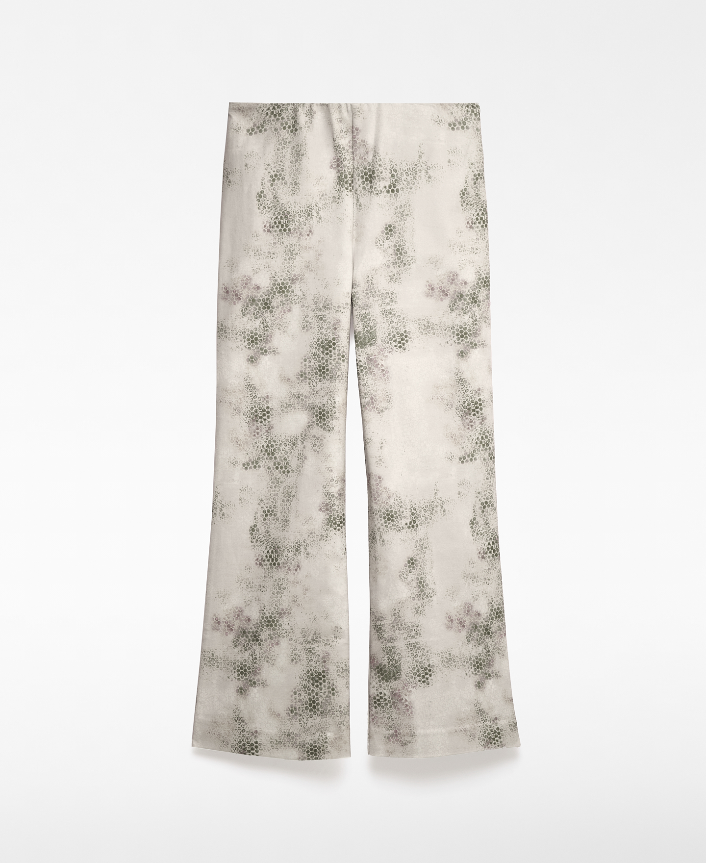 Printed flare trousers woman image number 4