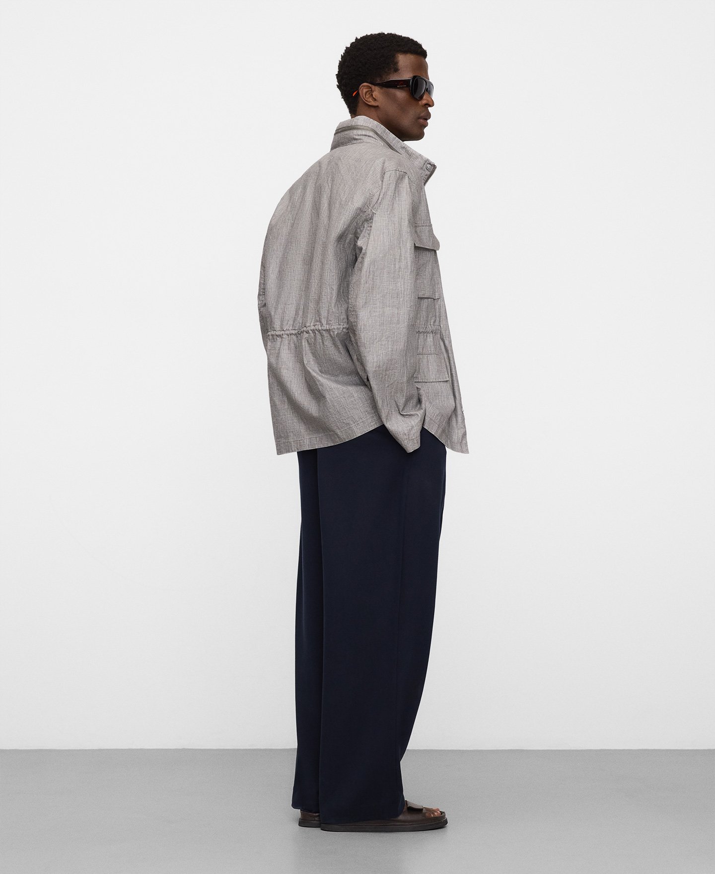 Veste saharienne en lin enduit image number 2