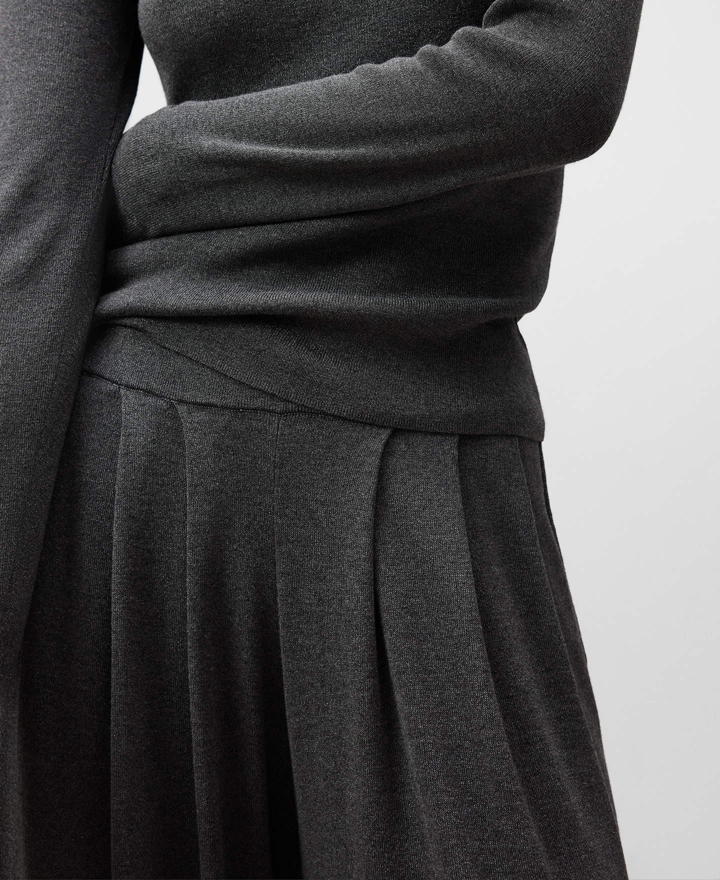 Metallic knit wide-leg trousers image number 3