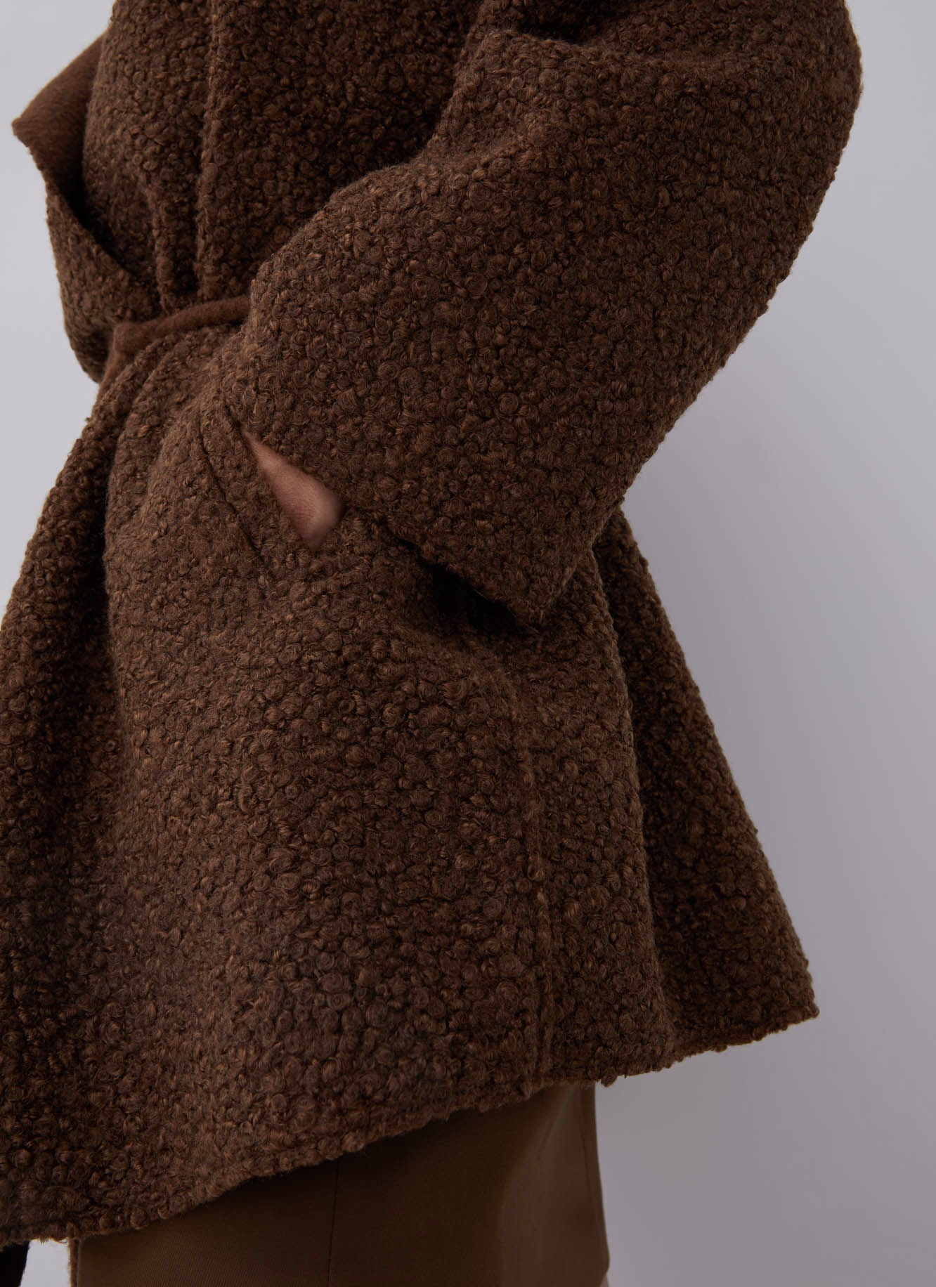 Wrap coat with chimney collar image number 2