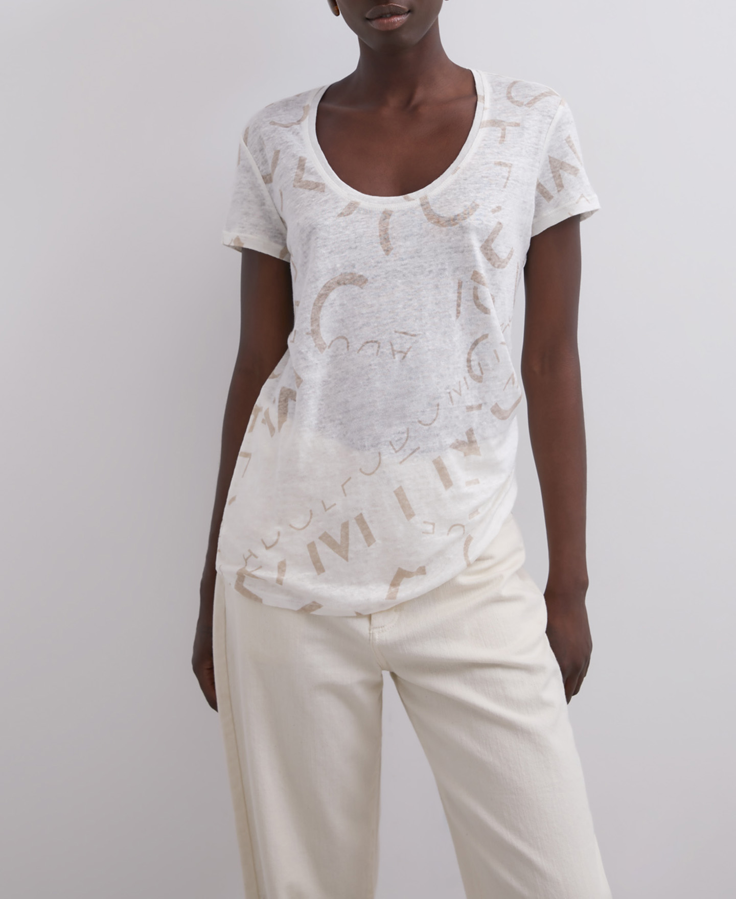 Linen logo t-shirt image number 3