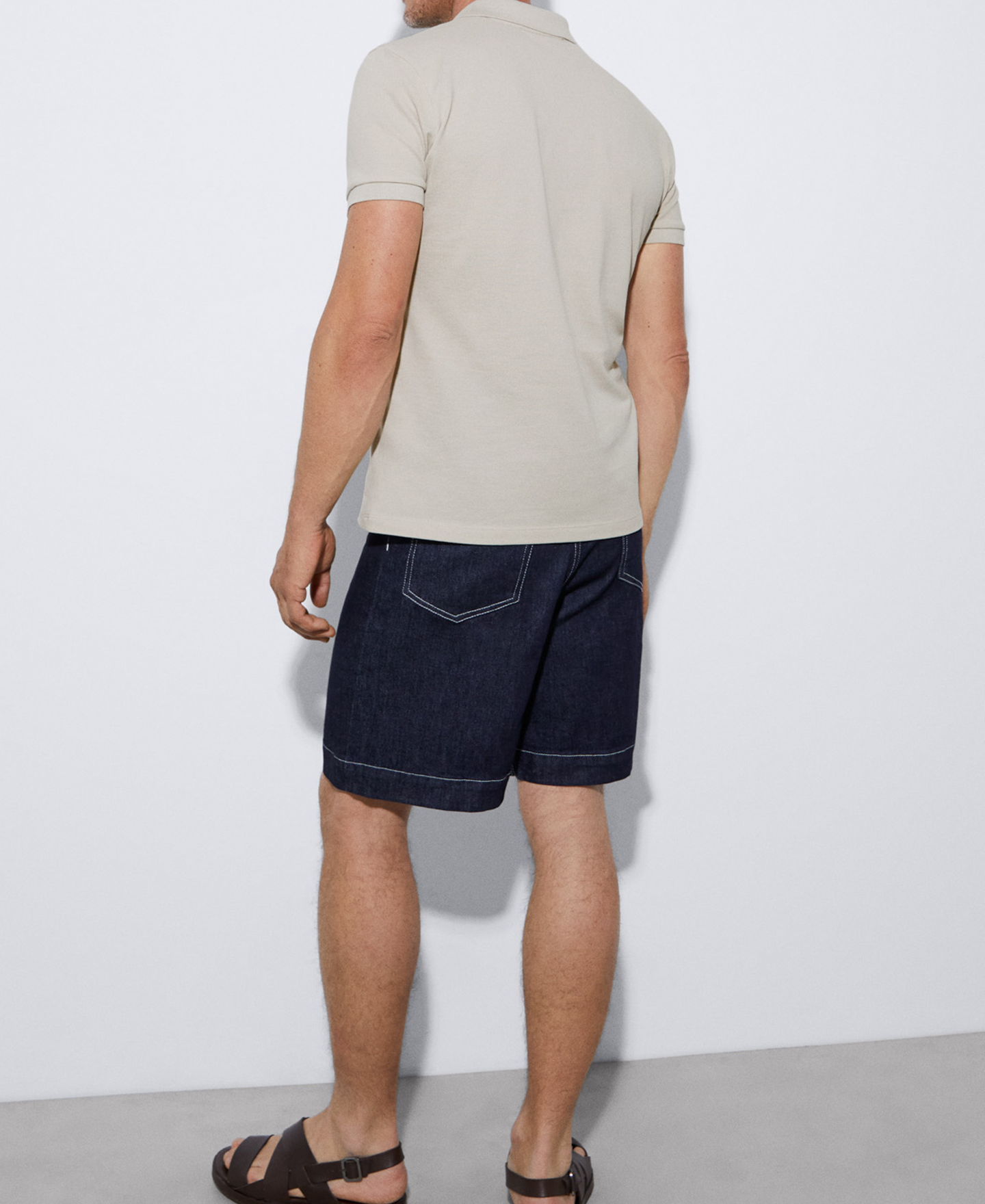 Cotton pique two button polo shirt image number 2