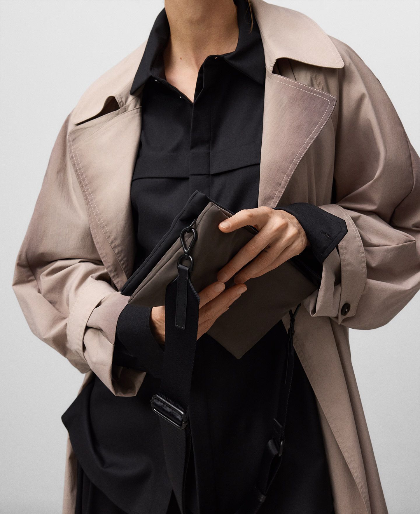 Nylon two-tone small crossbody woman image number 5