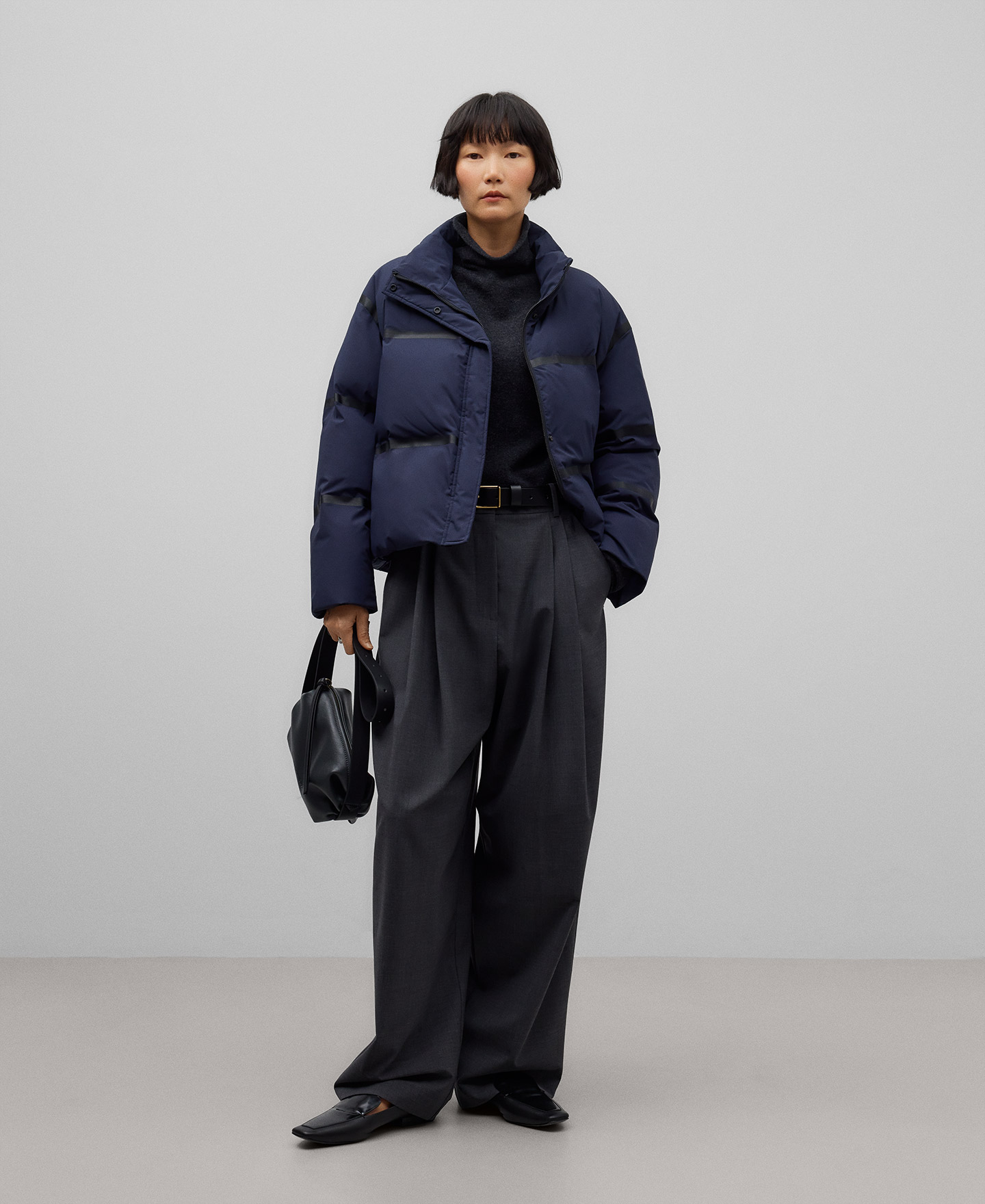 Chaqueta acolchada bicolor mujer image number 1